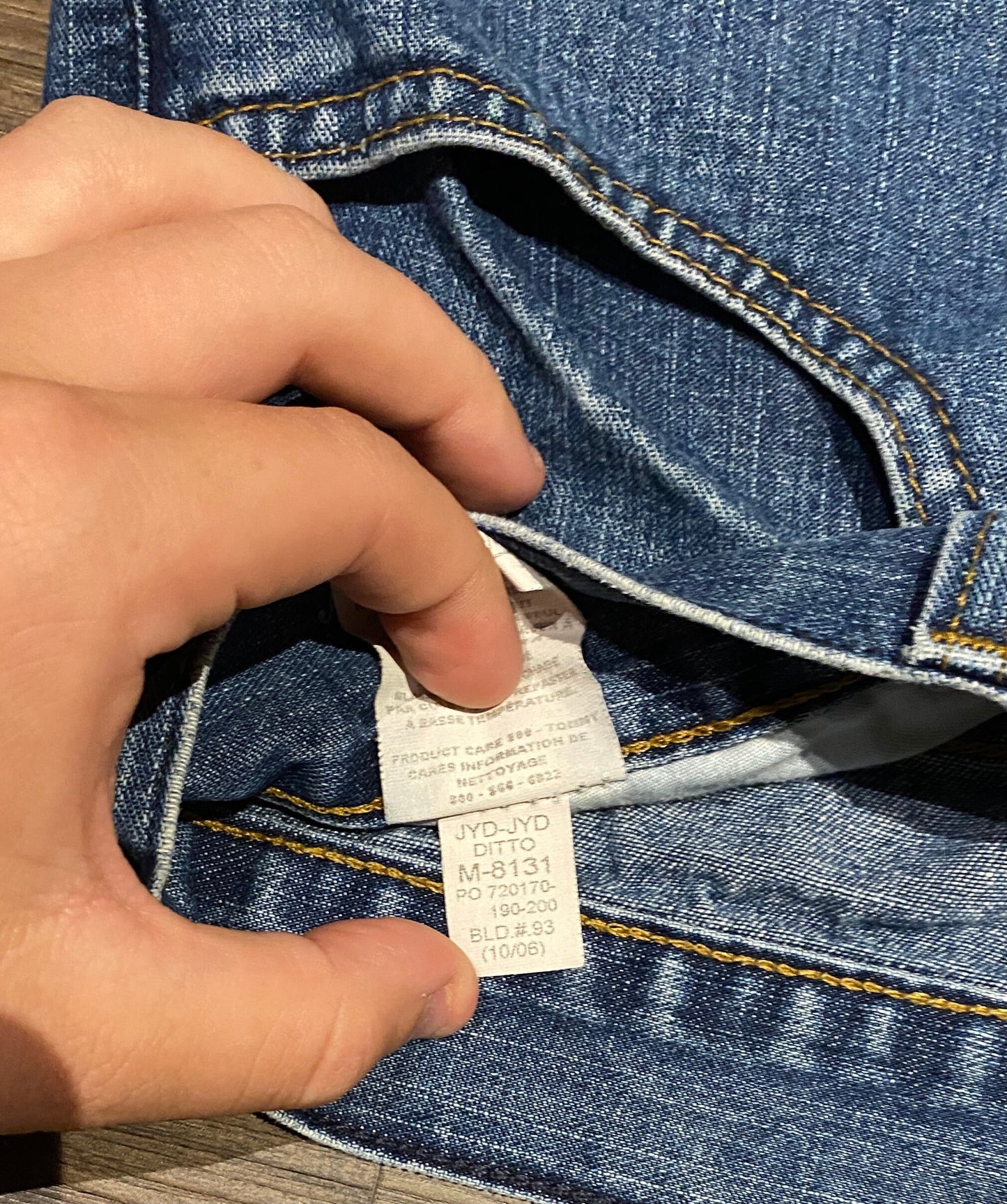 Tommy Hilfiger Blue Denim Jeans | Size 38 x 30 | Vintage 2000s Branded Tommy Denim Blue Jeans | Straight Leg | Free Shipping to USA |