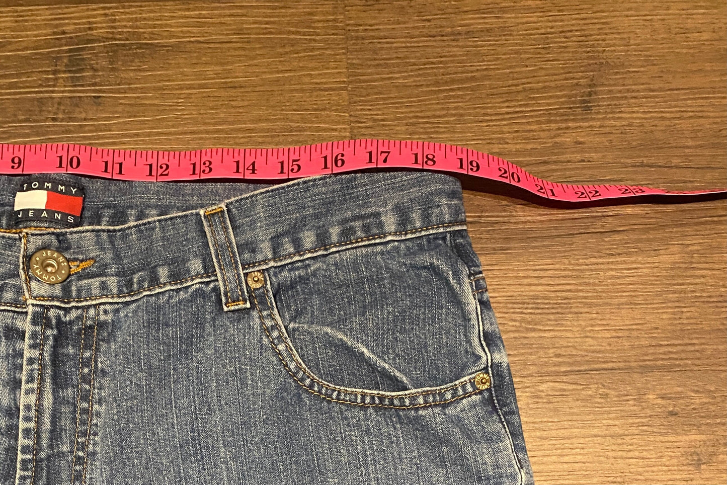 Tommy Hilfiger Blue Denim Jeans | Size 38 x 30 | Vintage 2000s Branded Tommy Denim Blue Jeans | Straight Leg | Free Shipping to USA |