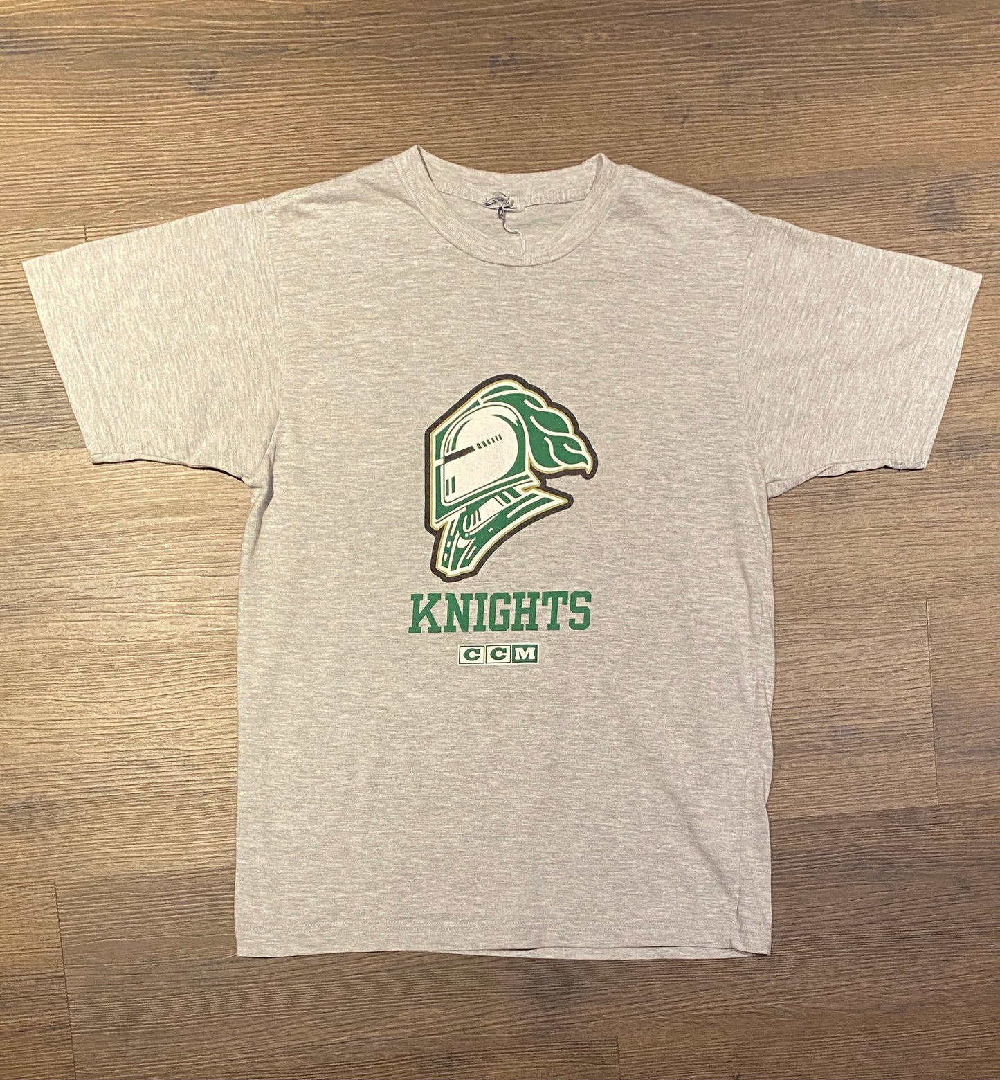 London Knights CCM Graphic Tee | Size Medium | Vintage 2000s Ontario Hockey League OHL Grey T-Shirt | Free Shipping to USA |