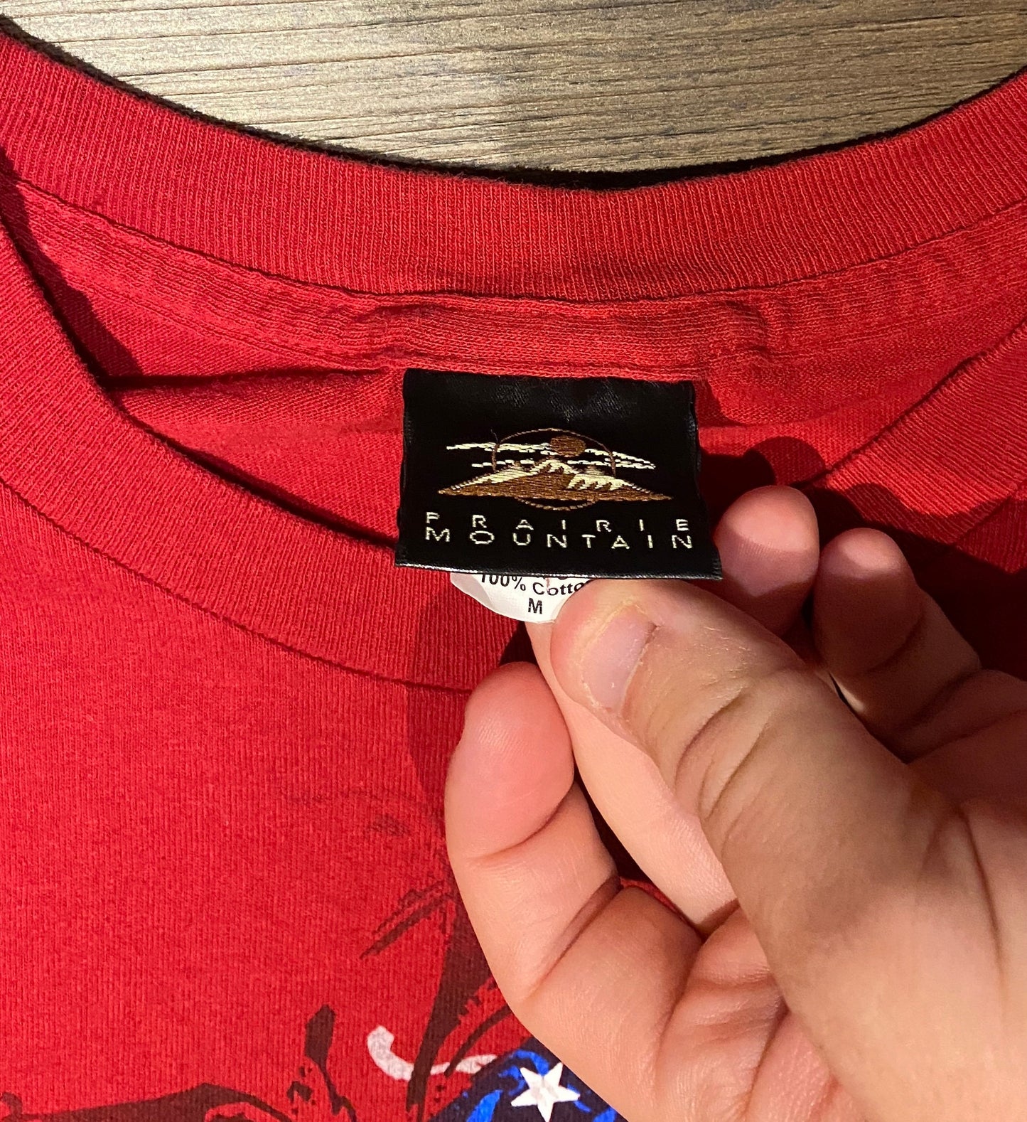 Statue Of Liberty Ellis Island, New York Graphic Tee | Size Medium | Vintage 1990s Tourist Red T-Shirt | Made in USA | Free Shipping to USA|