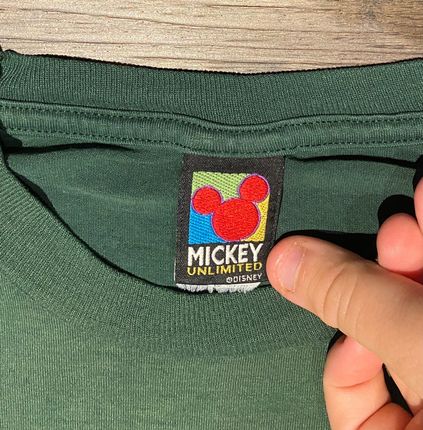 Disney Mickey Mouse Florida Graphic Tee | Size Large | Vintage 2000s Promotional Disney Cartoon Green T-Shirt |