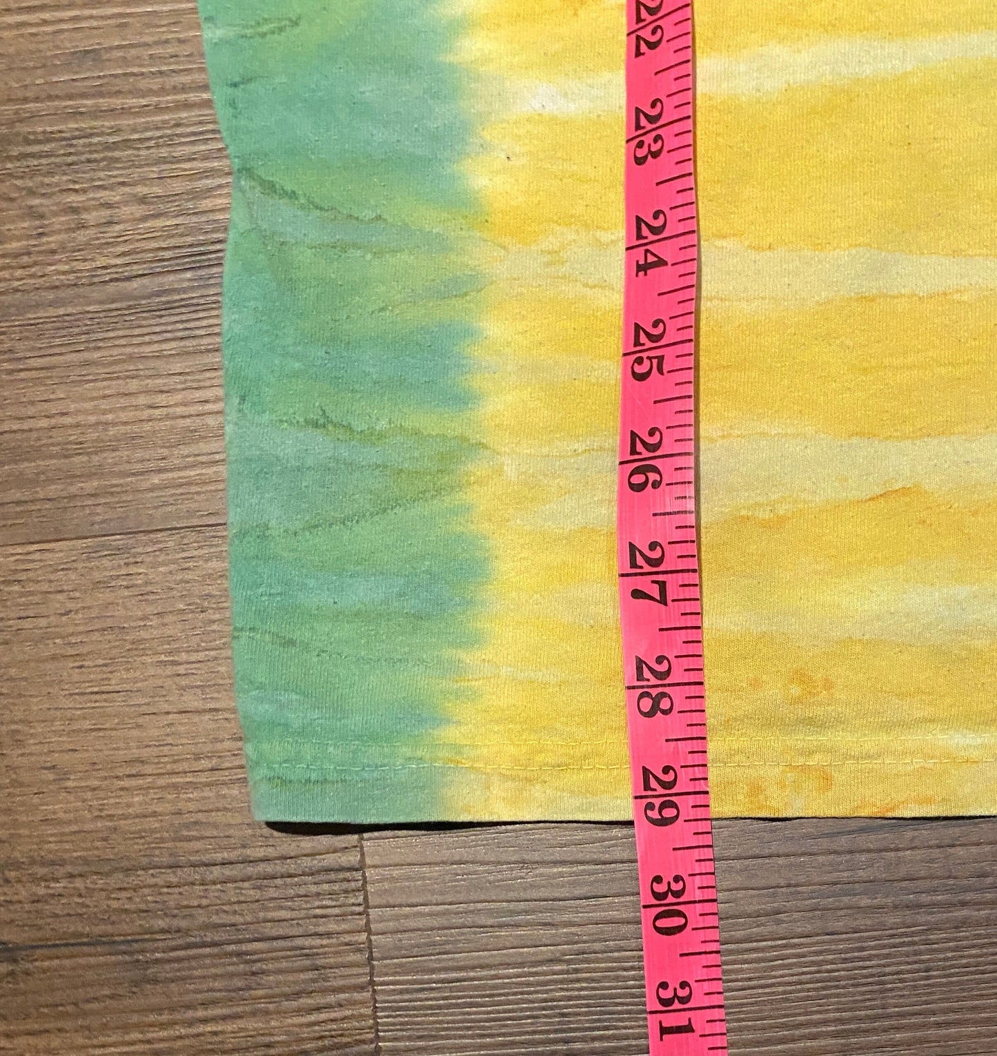 Green Bay Packers Football Tie Dye Graphic Tee | Size X-Large | Vintage 1990s NFL Football Yellow & Green T-Shirt |