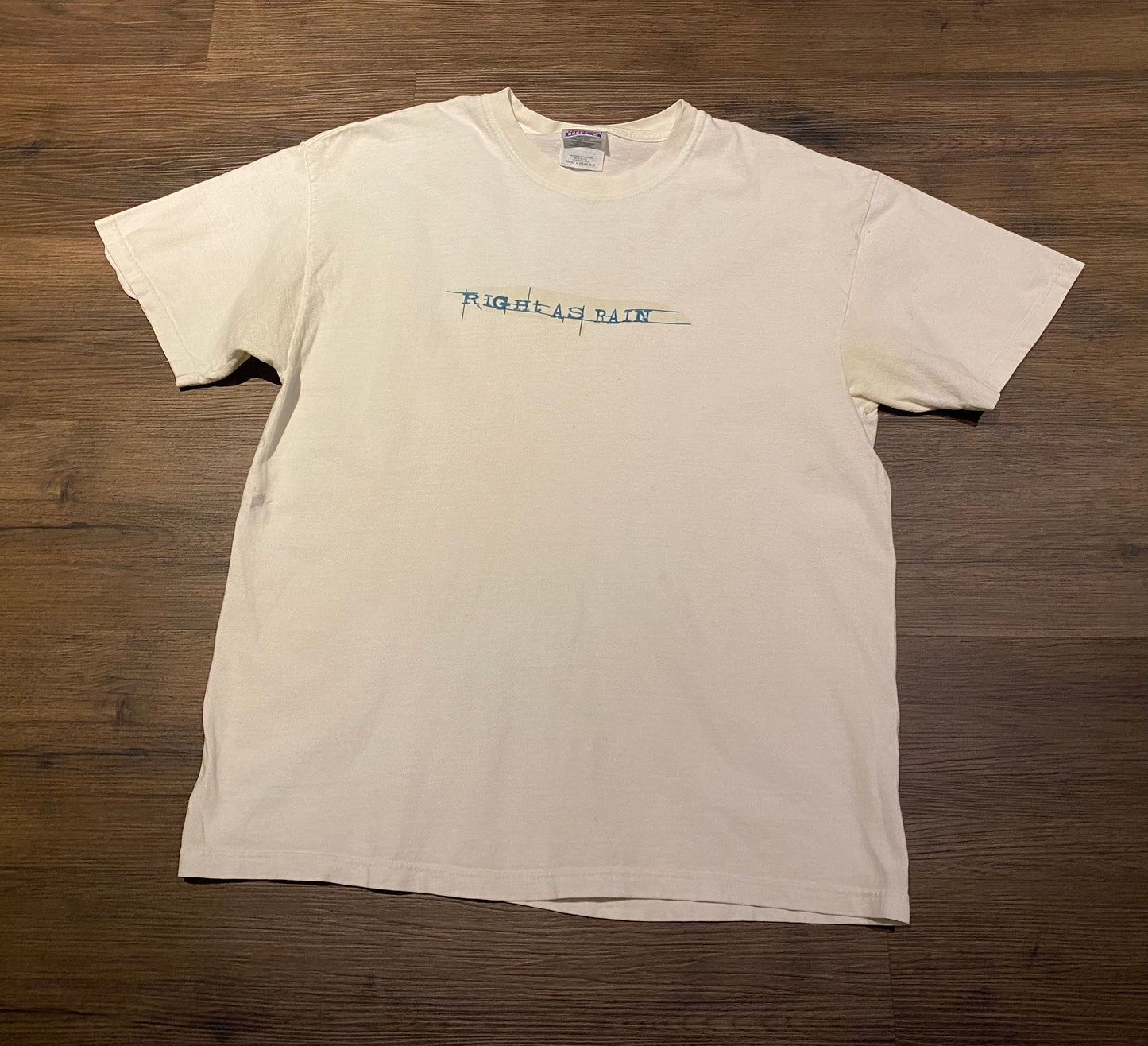 Right As Rain Here, Let Me Show You Graphic Tee | Size Large | Vintage 2000s Promotional White T-Shirt | Free Shipping to USA |