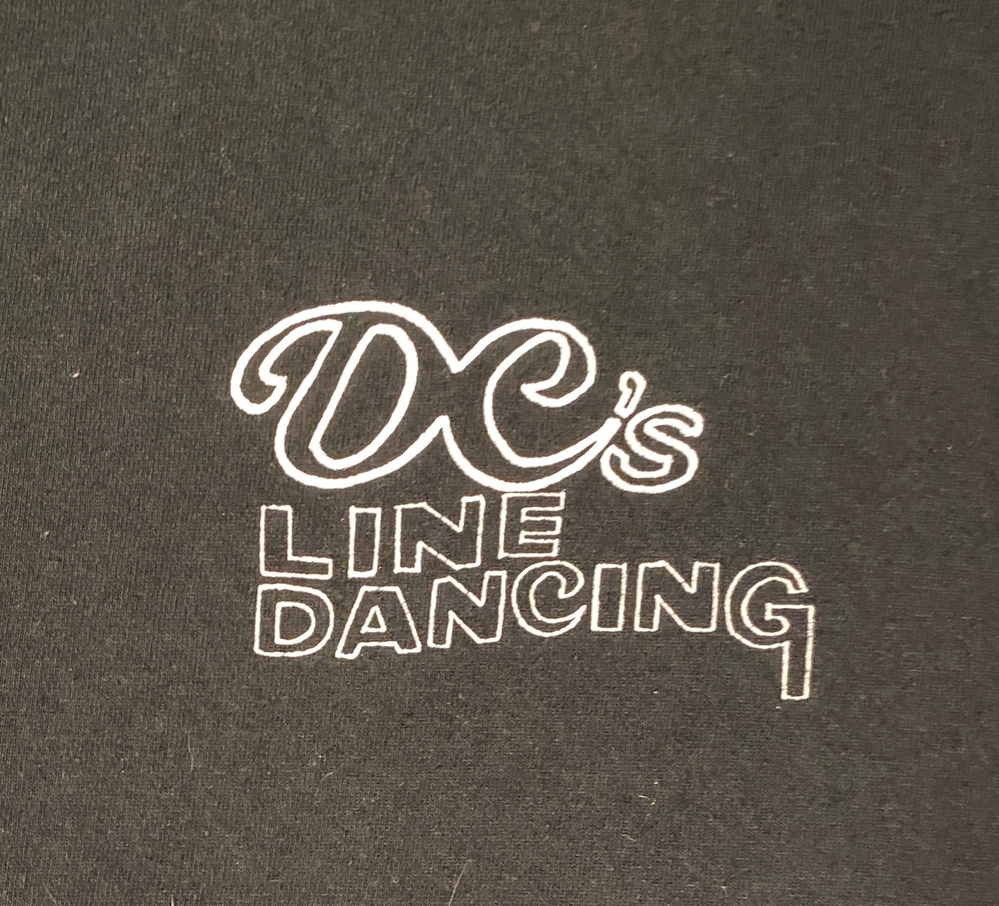 DC's Line Dancing Graphic Tee | Size X-Large | Vintage 1990s Single Stitch Promotional Black T-Shirt | Free Shipping to USA |