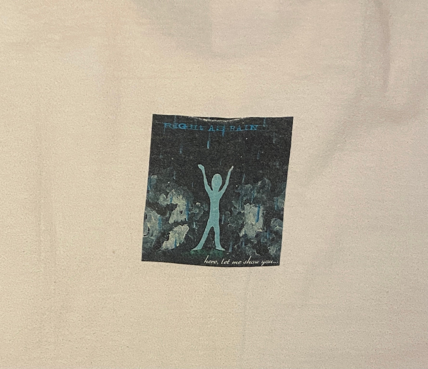 Right As Rain Here, Let Me Show You Graphic Tee | Size Large | Vintage 2000s Promotional White T-Shirt | Free Shipping to USA |