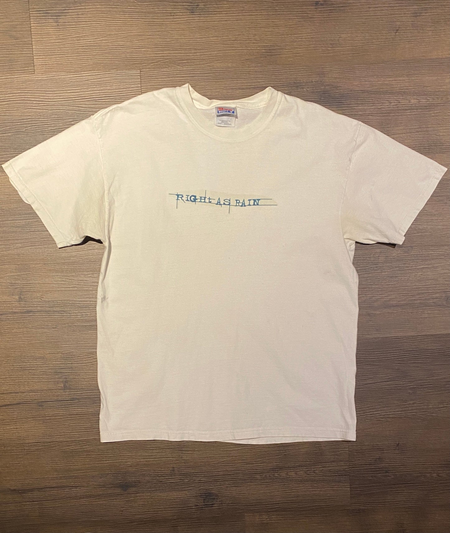 Right As Rain Here, Let Me Show You Graphic Tee | Size Large | Vintage 2000s Promotional White T-Shirt | Free Shipping to USA |
