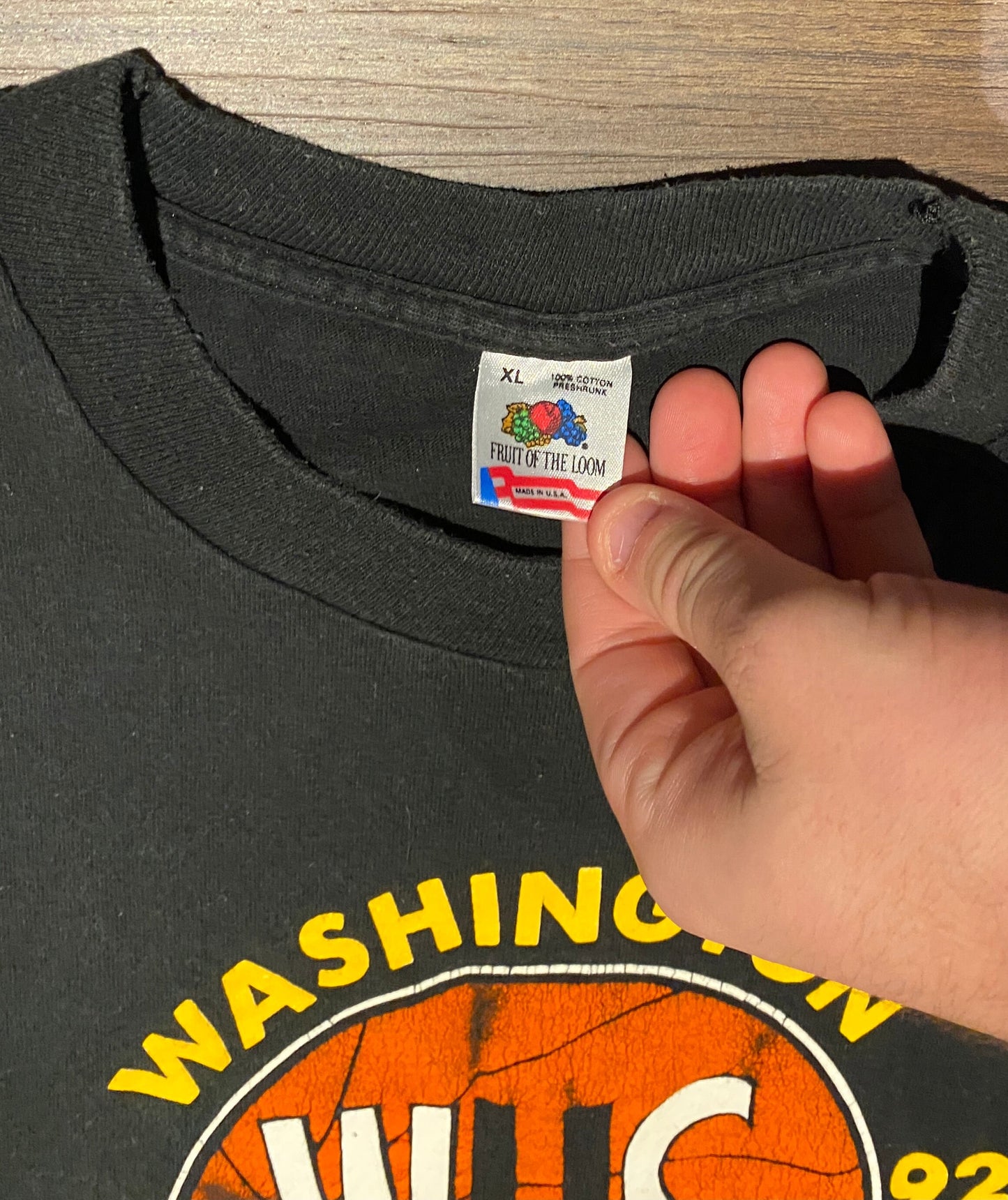 Washington High School Hachets Win Sectional Graphic Tee | Size XL | Vintage 1990s Black Single Stitch T-Shirt | Free Shipping to USA |