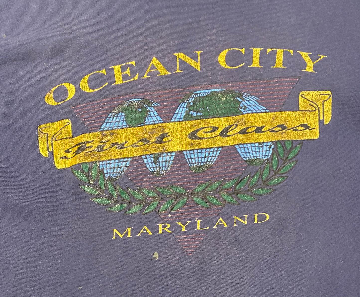 Ocean City, Maryland Graphic Tee | Size Large | Vintage 1990s Tourist Promotional Layered T-Shirt | Made in USA | Free Shipping to USA |