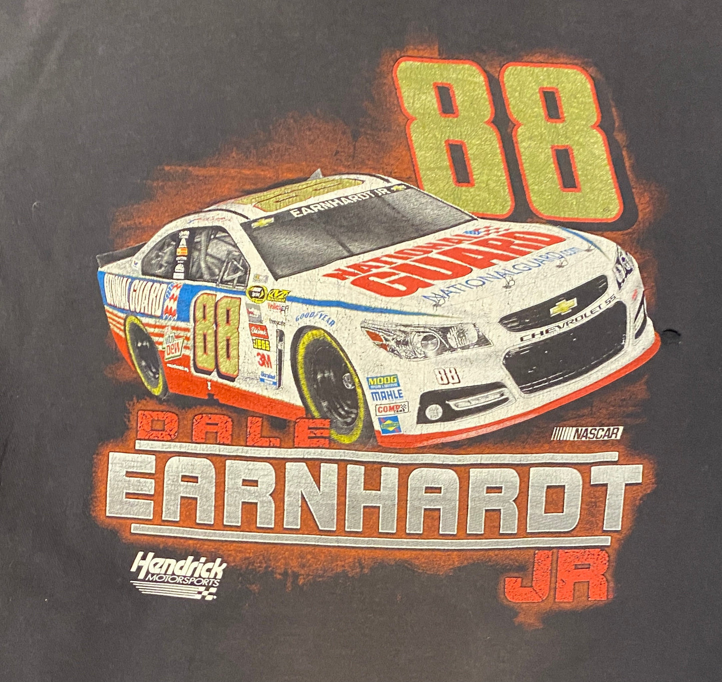 Dale Earnhardt Jr National Guard NASCAR Racing Graphic Tee | Size X-Large | Vintage 2000s Black Racing T-Shirt | Free Shipping to USA |