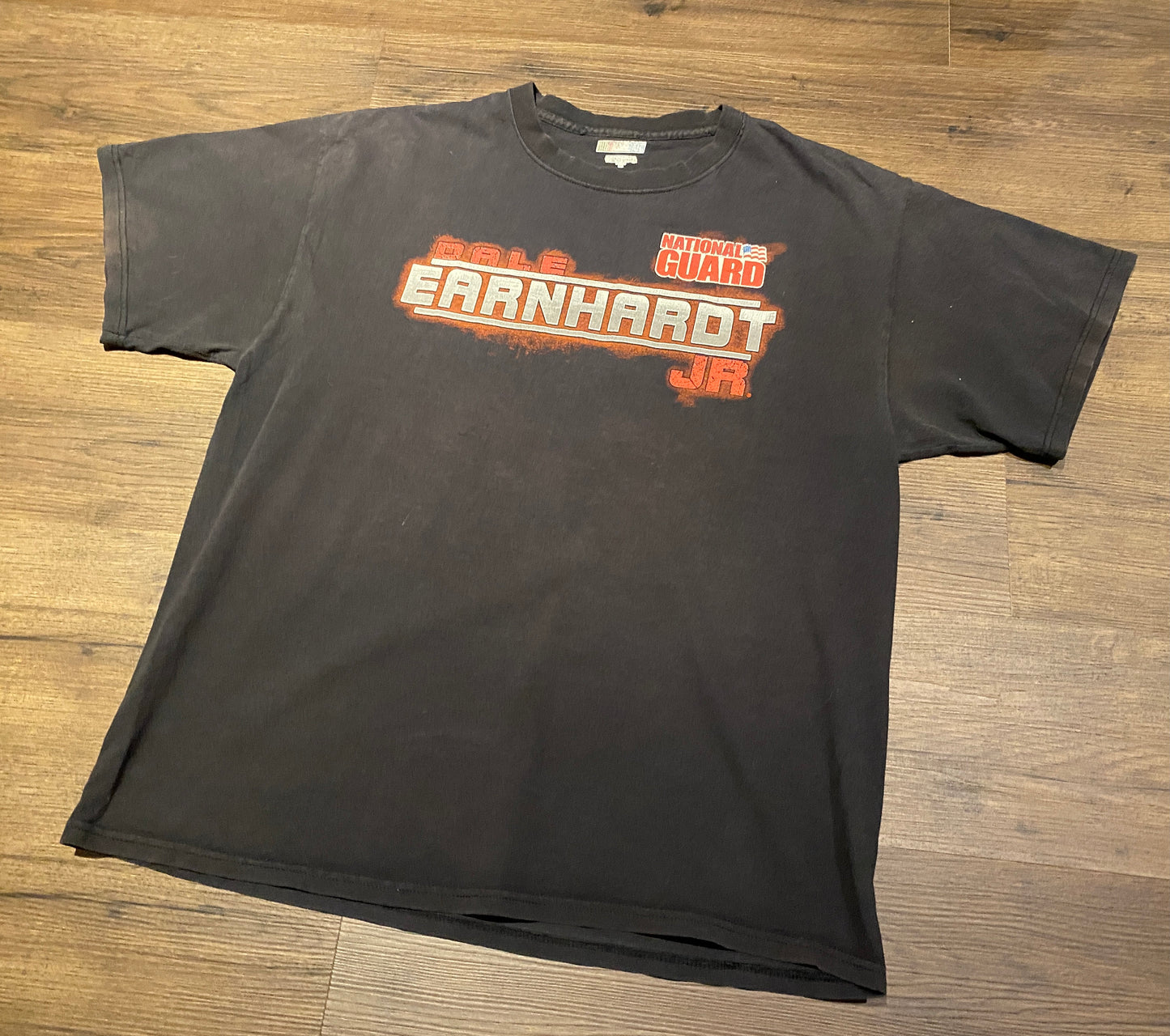 Dale Earnhardt Jr National Guard NASCAR Racing Graphic Tee | Size X-Large | Vintage 2000s Black Racing T-Shirt | Free Shipping to USA |