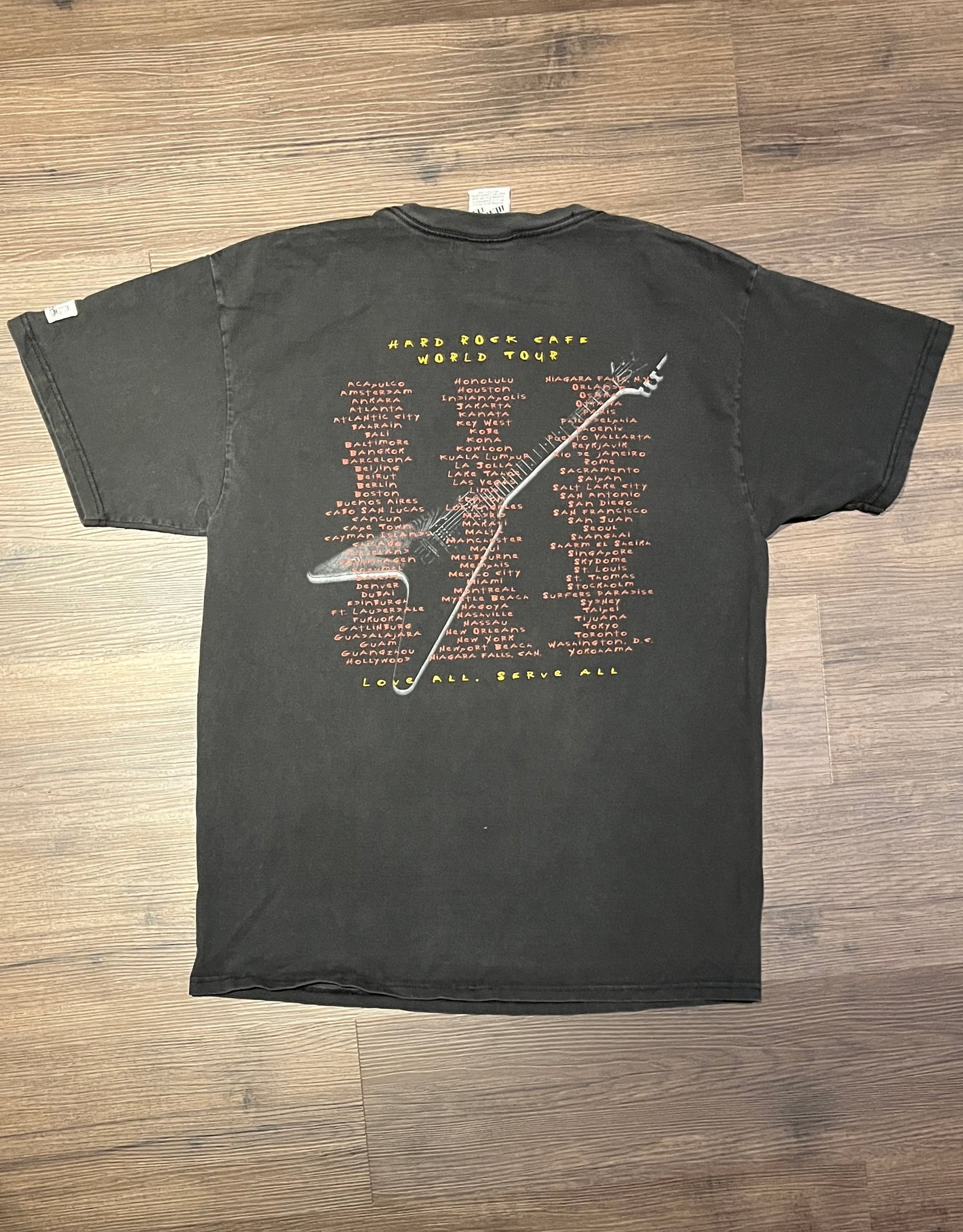 Hard Rock Cafe 30 Years St. Thomas Graphic Tee | Size Large | Vintage 2000s World Tour Promotional Black T-Shirt | Free Shipping to USA |