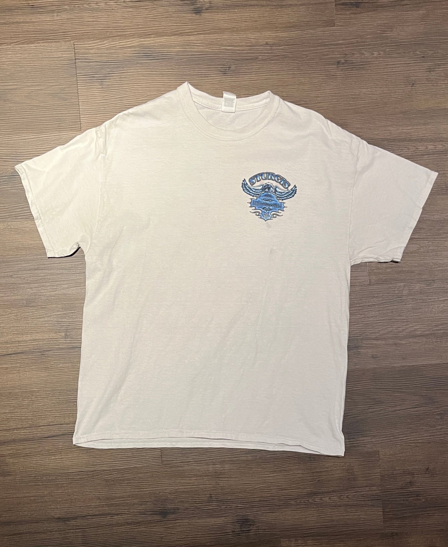Black Hills Rally Sturgis Graphic Tee | Size X-Large | Vintage 2000s Biker White T-Shirt | Sturgis, South Dakota | Free Shipping to USA |