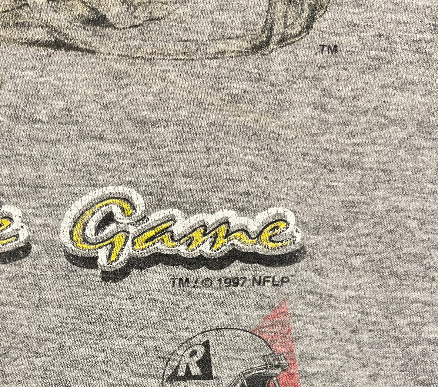 Pittsburgh Steelers Legends Of The Game Graphic Tee | Size Large | Vintage 1990s NFL Football Grey T-Shirt |