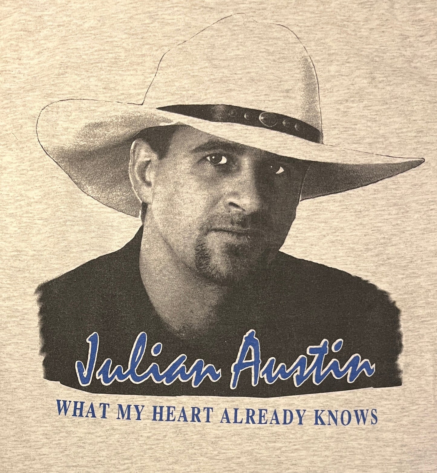 Julian Austin What My Heart Already Knows Tour 1997 Graphic Tee | Size Large | Vintage 1990s Canadian Country T-Shirt |