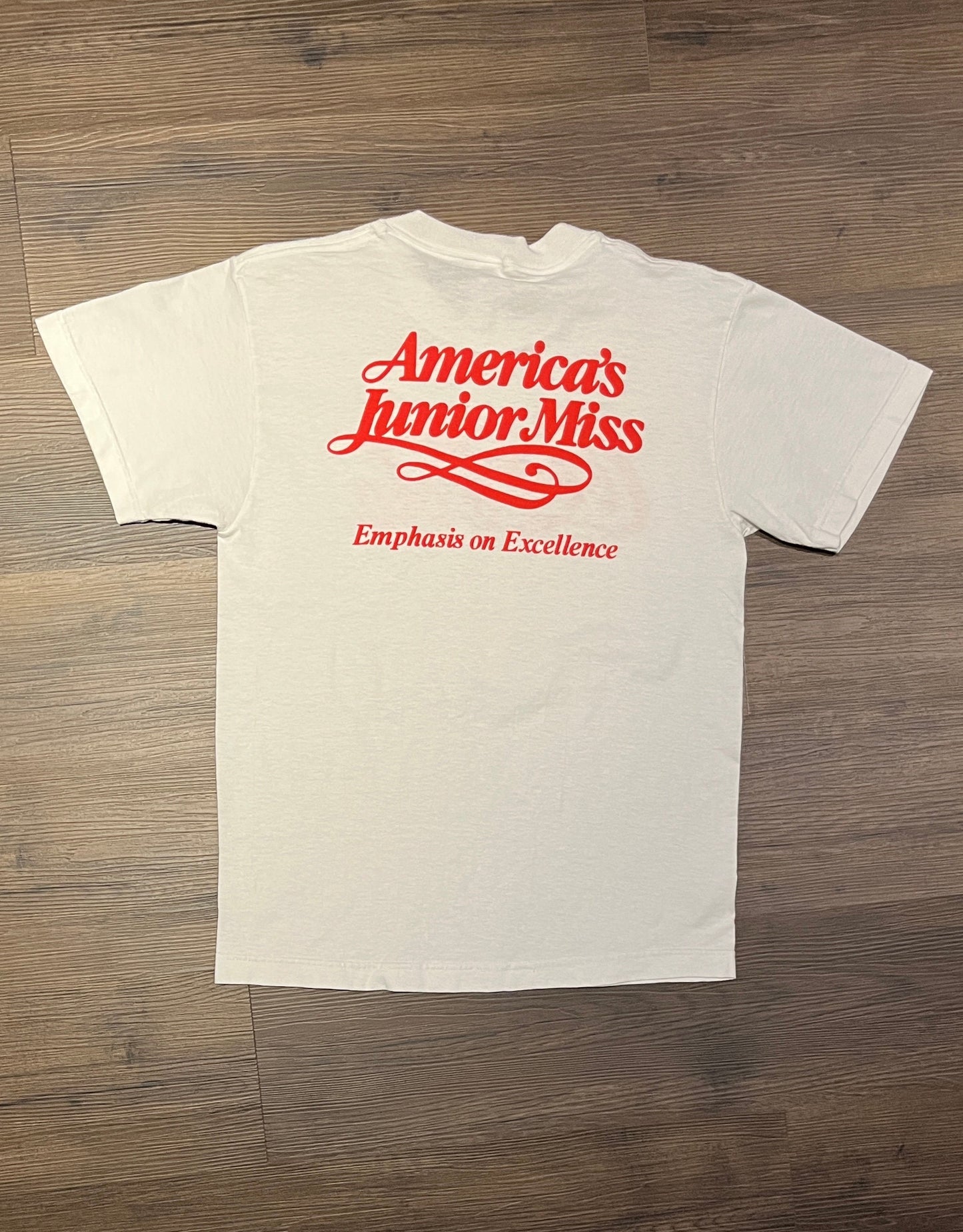 Coca-Cola America's Junior Miss Graphic Tee | Size Medium | Vintage 1990s Promotional White T-Shirt | Free Shipping to USA|