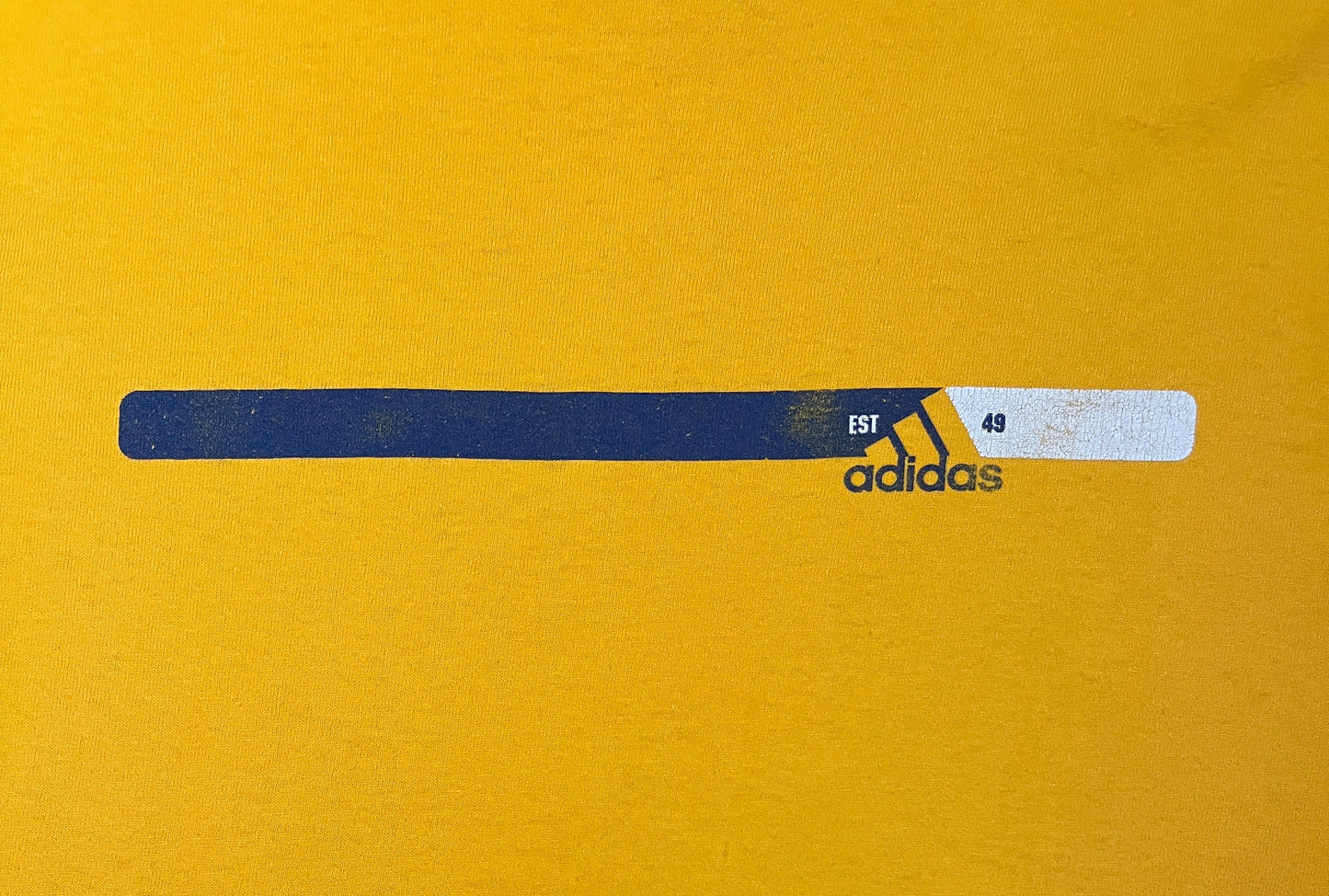 Adidas Established 1949 Graphic Tee | Size XL | Vintage 1990s Adidas Yellow T-Shirt | Made in Mexico | Free Shipping to USA |