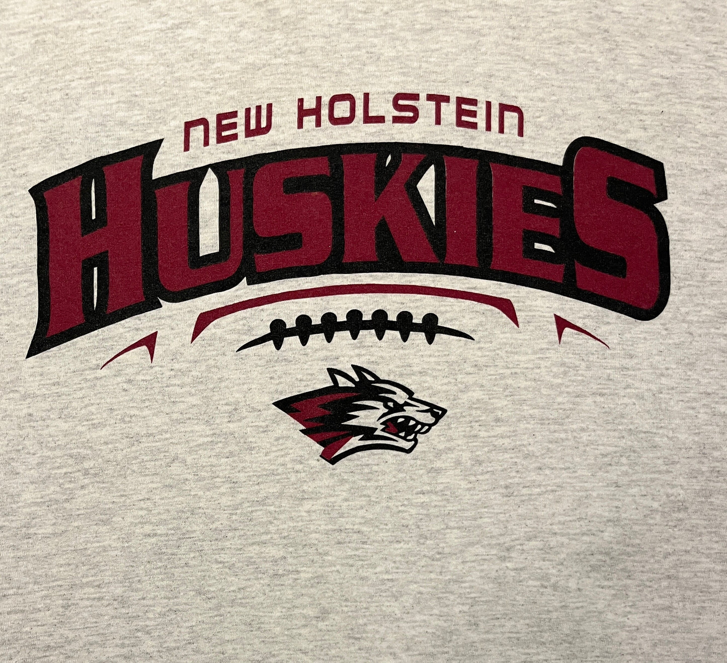 New Holstein Huskies High School Graphic Tee | Size XL | Vintage 1990s Grey T-Shirt | New Holstein, Wisconsin | Free Shipping to USA|
