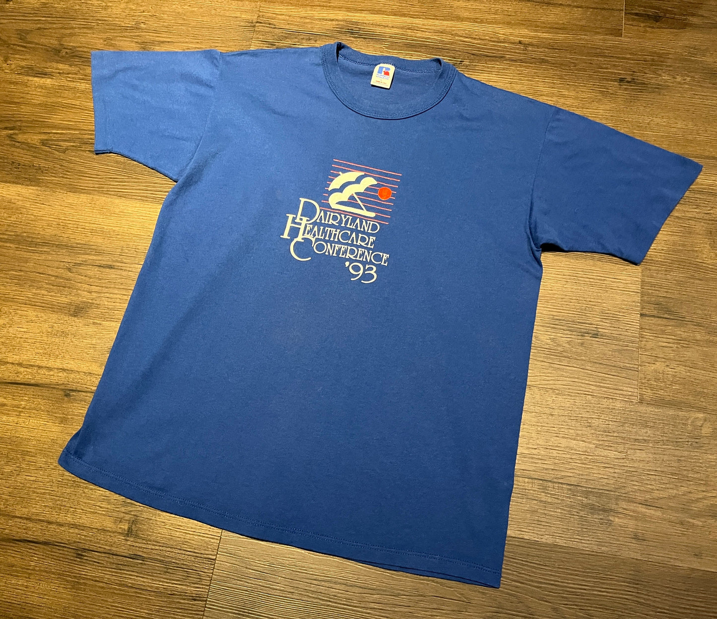 Dairyland Healthcare Conference 1993 Graphic Tee | Size Large | Vintage 1990s Russell Athletic T-Shirt | Made in USA | Free Shipping to USA|