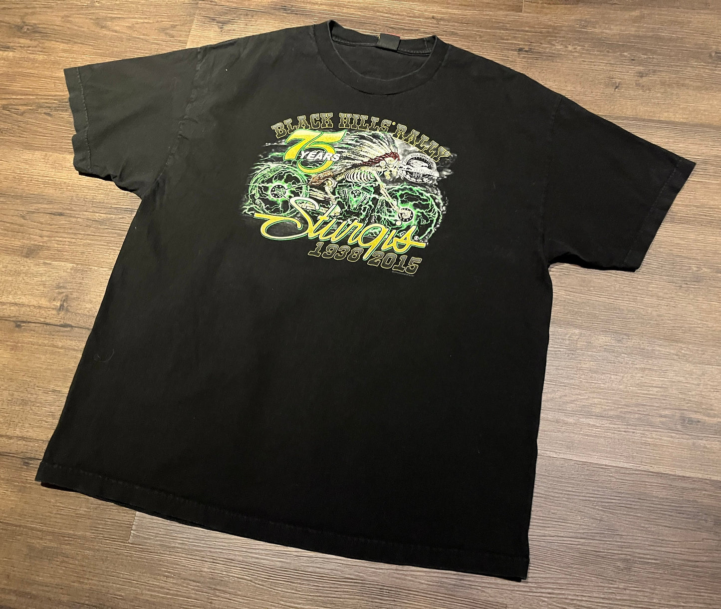 Black Hills Rally Sturgis Graphic Tee | Size XX-Large | Vintage 2000s Biker Black T-Shirt | Sturgis, South Dakota | Free Shipping to USA |