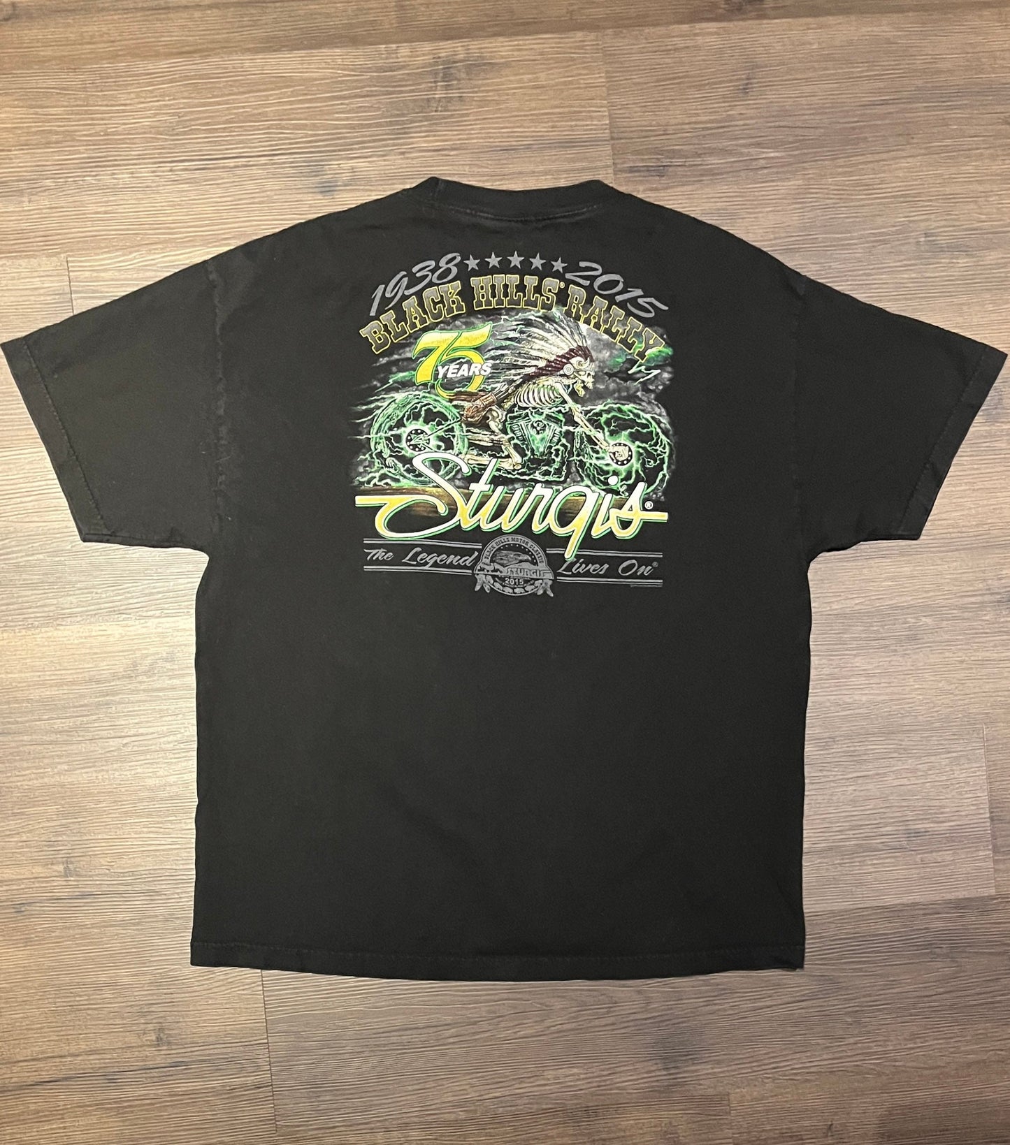 Black Hills Rally Sturgis Graphic Tee | Size XX-Large | Vintage 2000s Biker Black T-Shirt | Sturgis, South Dakota | Free Shipping to USA |