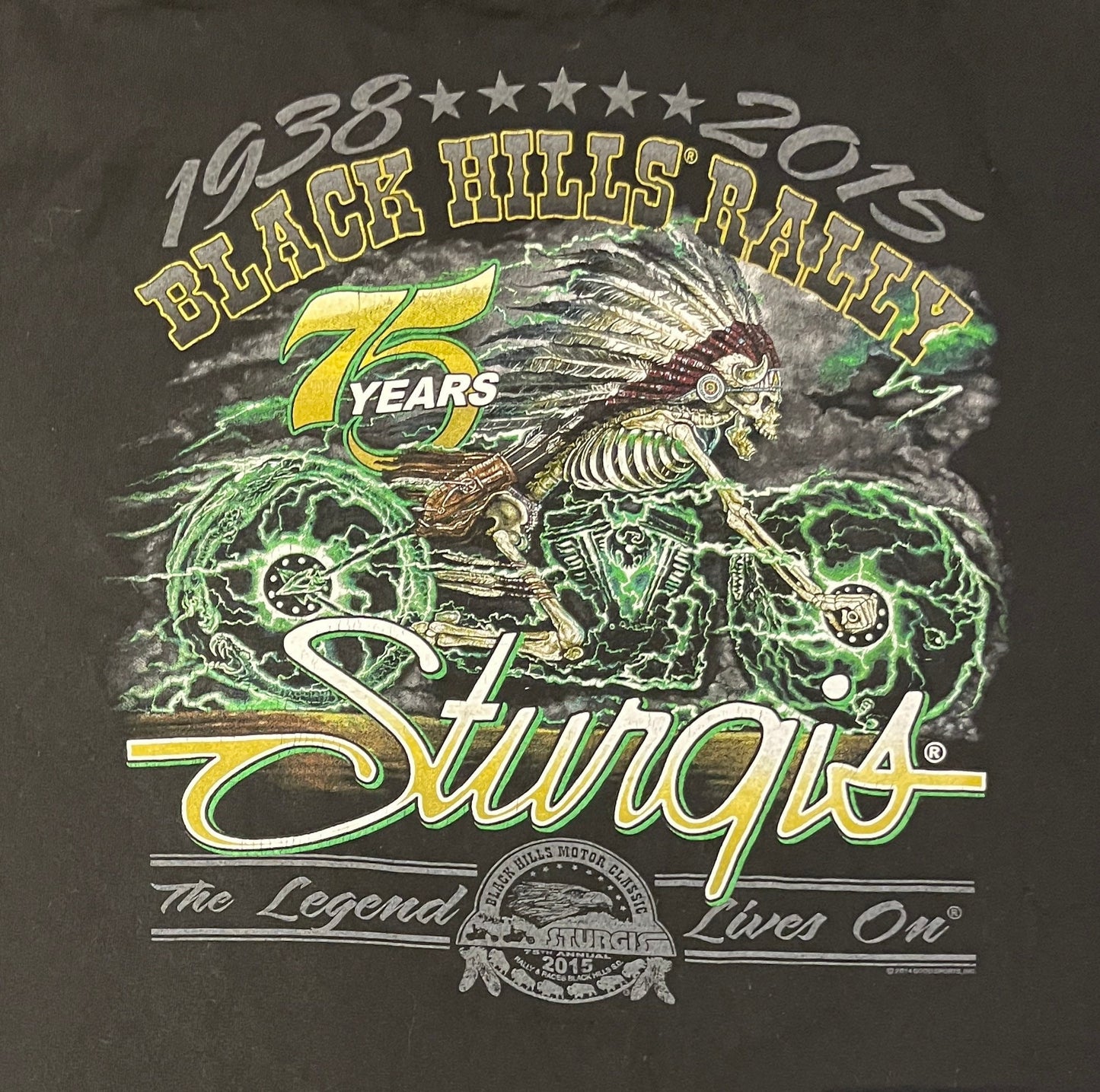 Black Hills Rally Sturgis Graphic Tee | Size XX-Large | Vintage 2000s Biker Black T-Shirt | Sturgis, South Dakota | Free Shipping to USA |