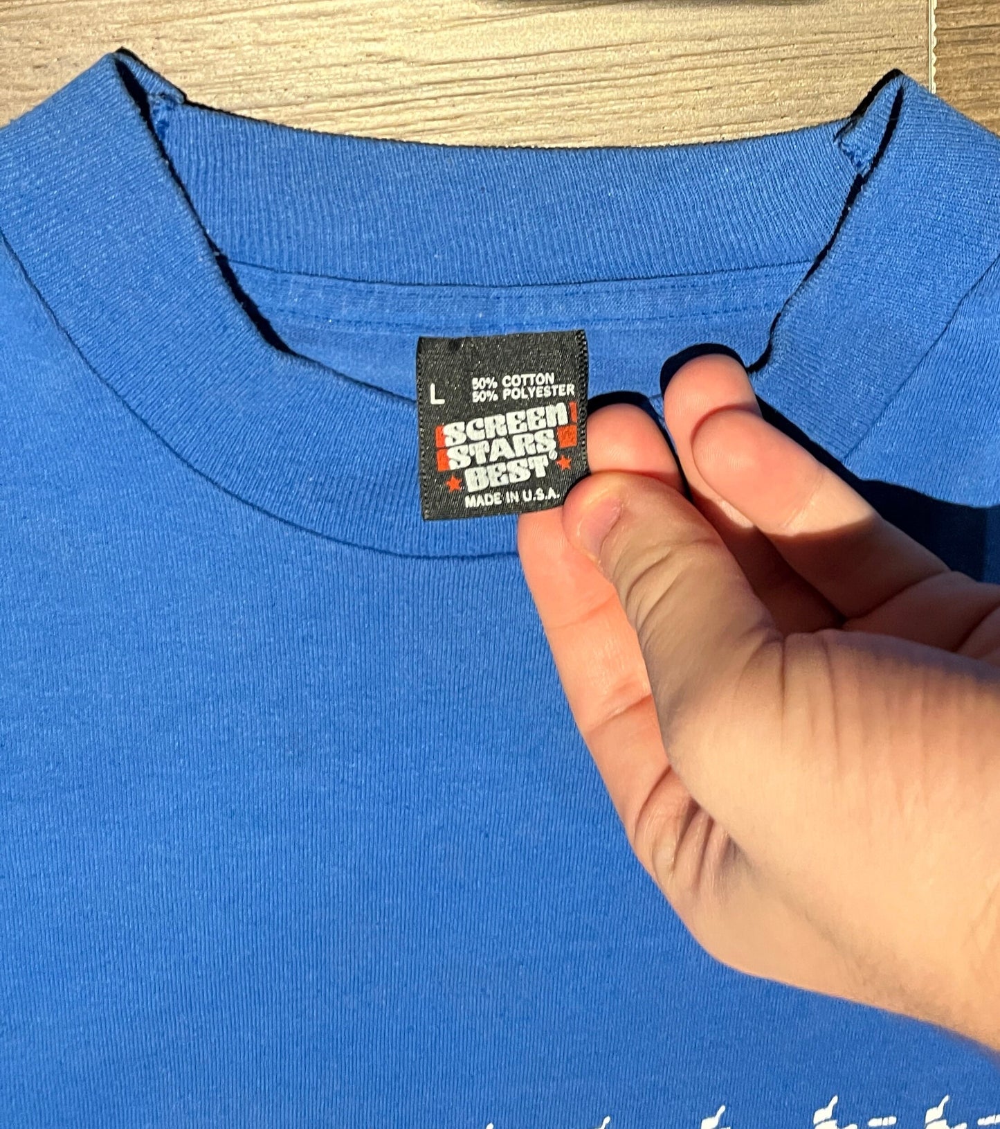 West High Band High School Graphic Tee | Size Large | Vintage 1990s Blue Single Stitch T-Shirt | Made in USA | Free Shipping to USA |