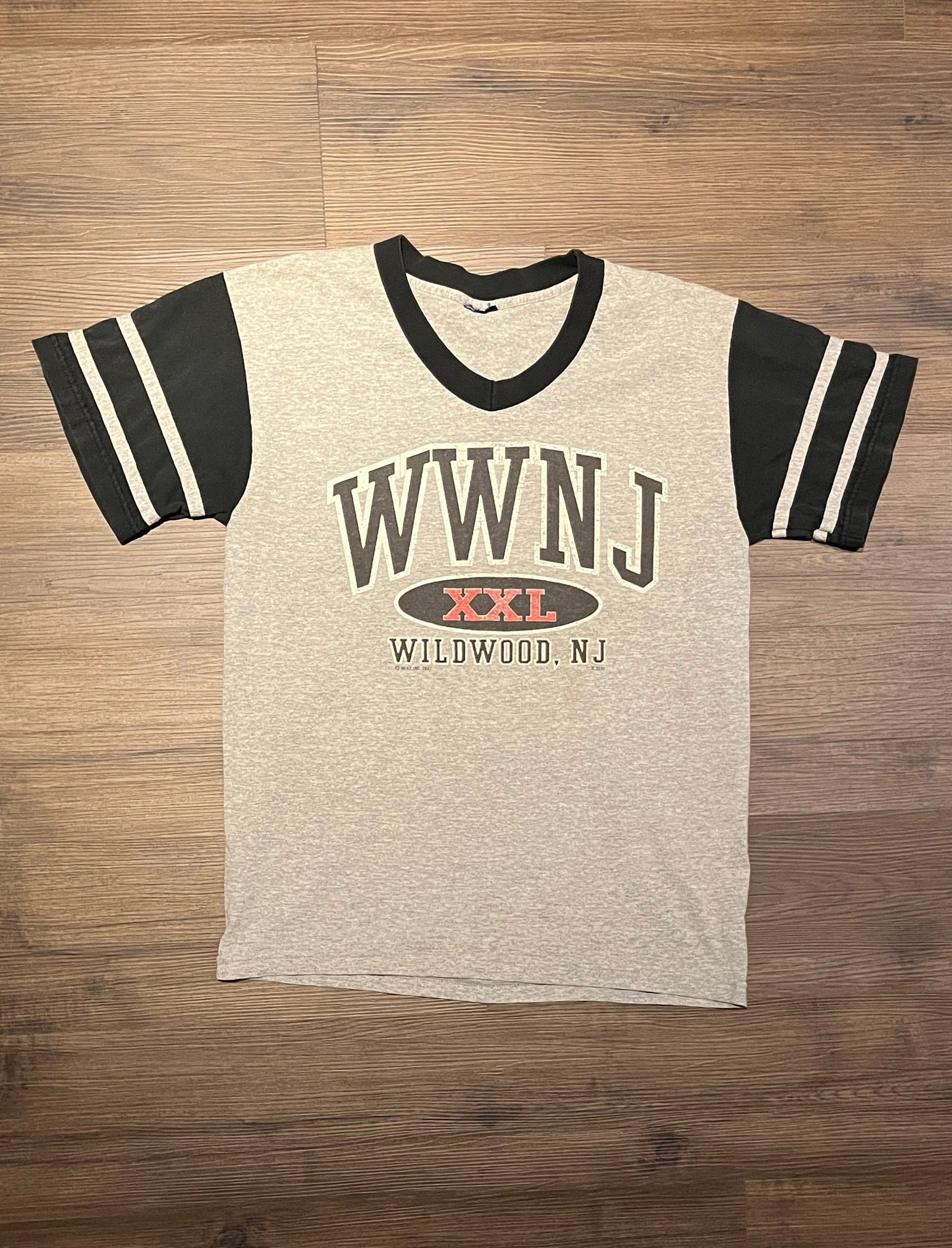 Wildwood, New Jersey Graphic Tee | Size Large | Vintage 1990s Tourist Grey T-Shirt | American City Tourist | Free Shipping to USA |