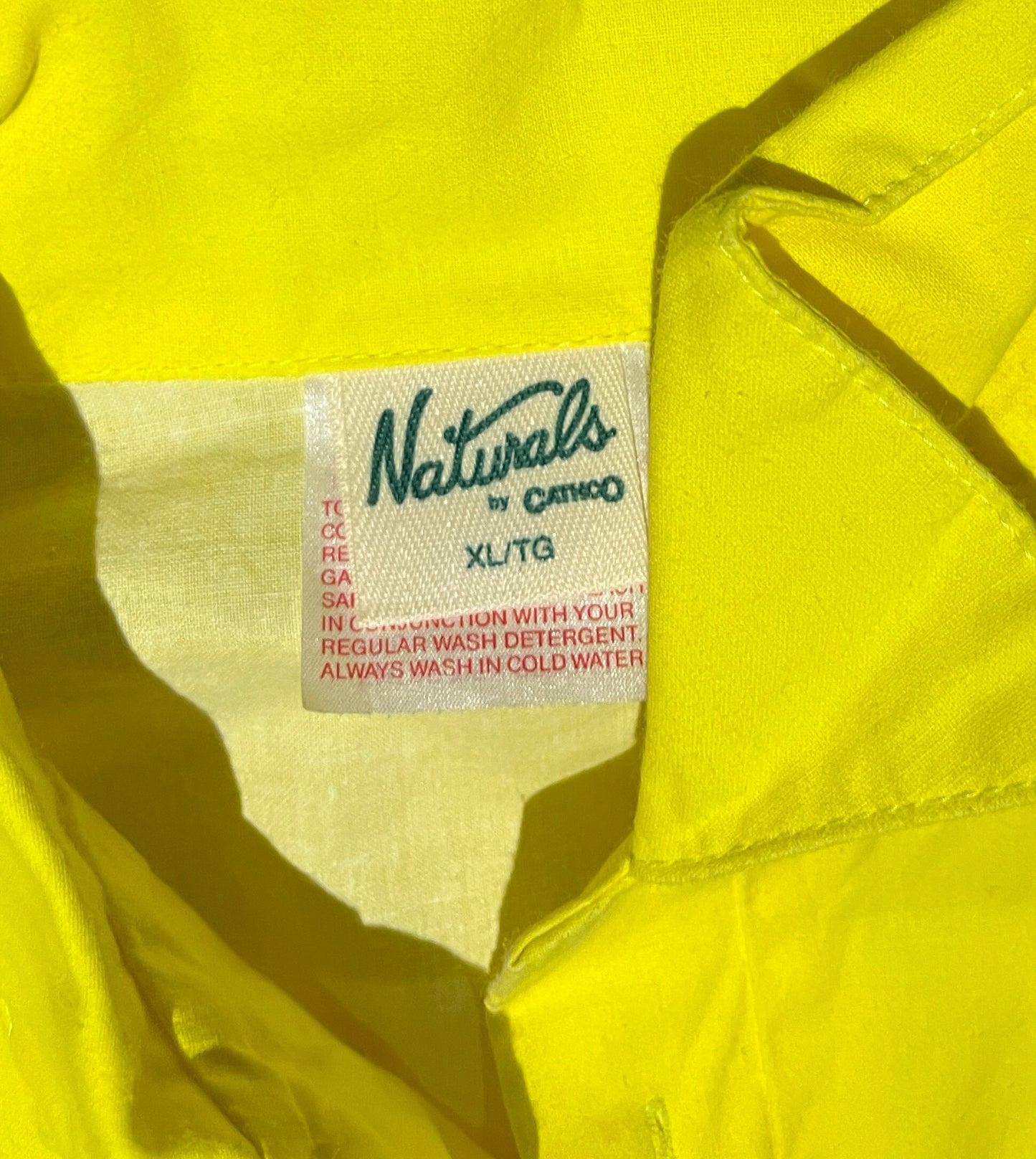 Nescafe It's What The World Calls Coffee Graphic Tee | Size X-Large | Vintage 1990s Button Down Yellow T-Shirt | Free Shipping to USA |