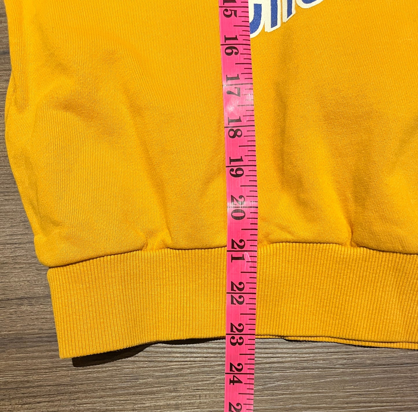 Buhl High School 1997 Cross Country Graphic Crewneck | Size Medium | Vintage 1990s Promotional Yellow Sweater |