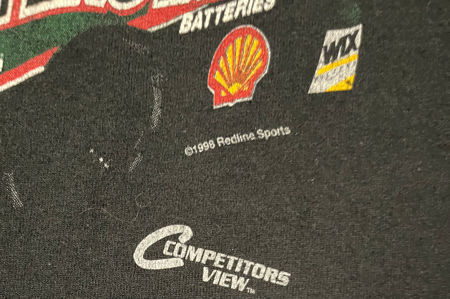 Bobby Labonte NASCAR Racing Graphic Tee | Size Large | Vintage 1990s Black & Green Racing T-Shirt | Double Sided | Free Shipping to USA |
