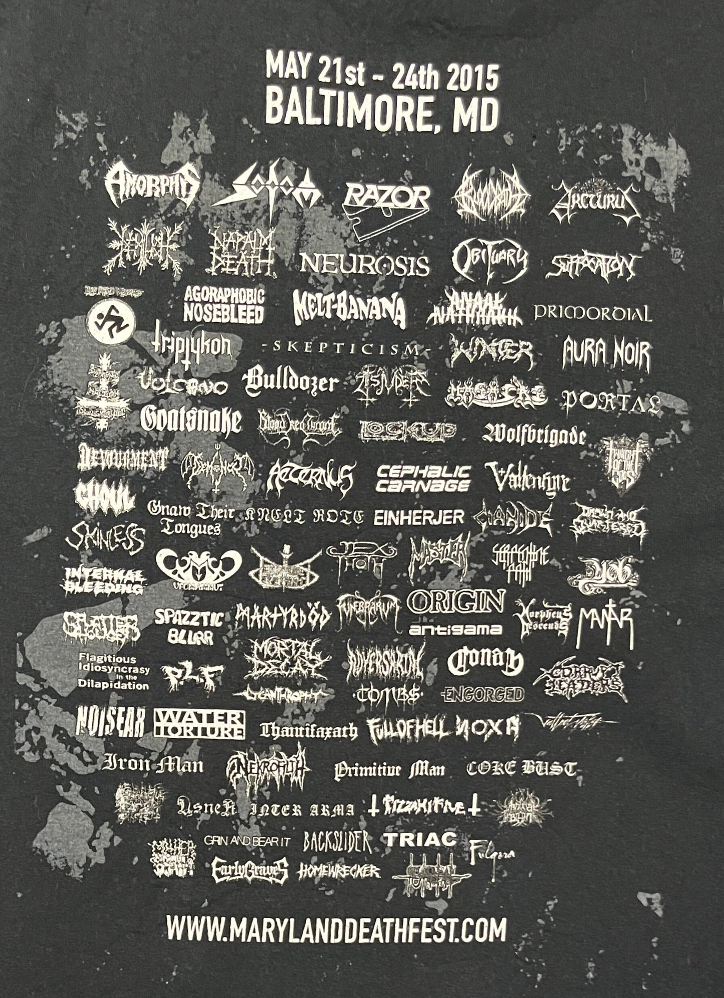 Maryland Deathfest XIII Graphic Tee | Size Medium | Vintage 2000s Heavy Metal Band Music Black T-Shirt | Free Shipping to USA |