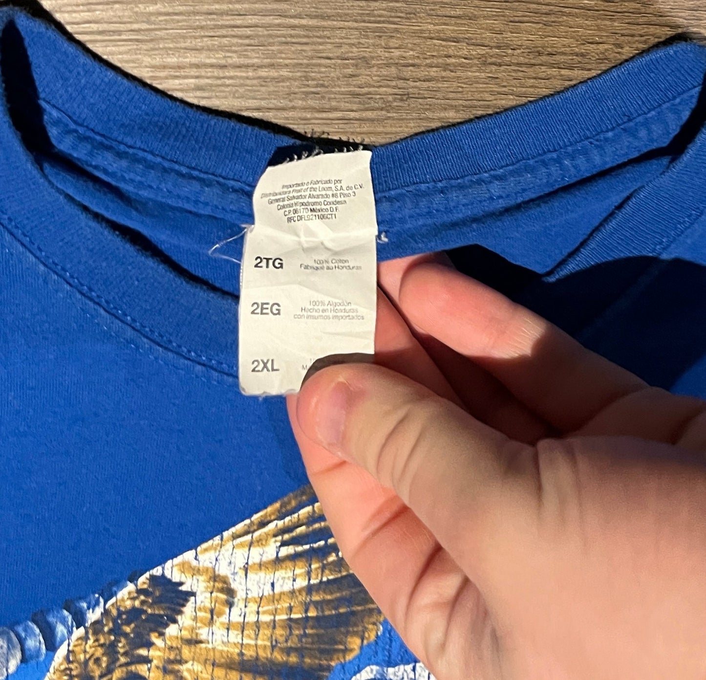 Wolf & Eagle Dreamcatcher Graphic Tee | Size XX-Large | Vintage 2000s Animal Dreamcatcher Blue T-Shirt | Free Shipping to USA |