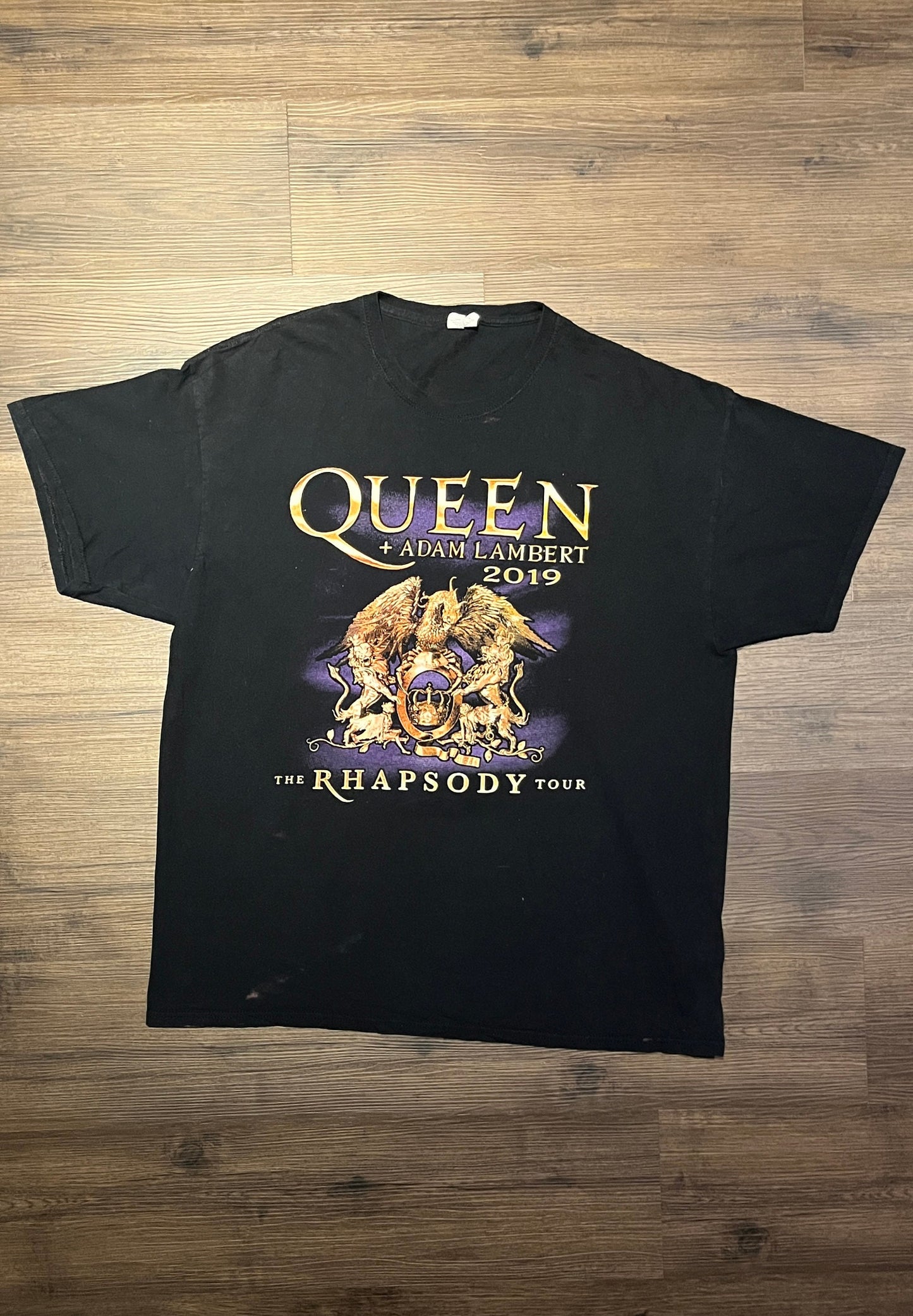 Queen The Rhapsody Tour 2019 Graphic Tee | Size X-Large | Vintage 2000s Music Rock Band Black T-Shirt | Free Shipping to USA|