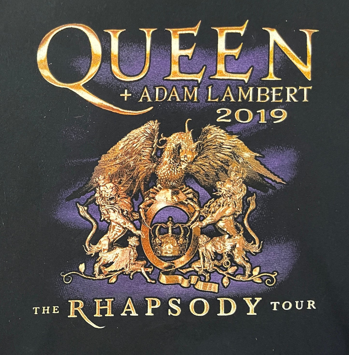 Queen The Rhapsody Tour 2019 Graphic Tee | Size X-Large | Vintage 2000s Music Rock Band Black T-Shirt | Free Shipping to USA|