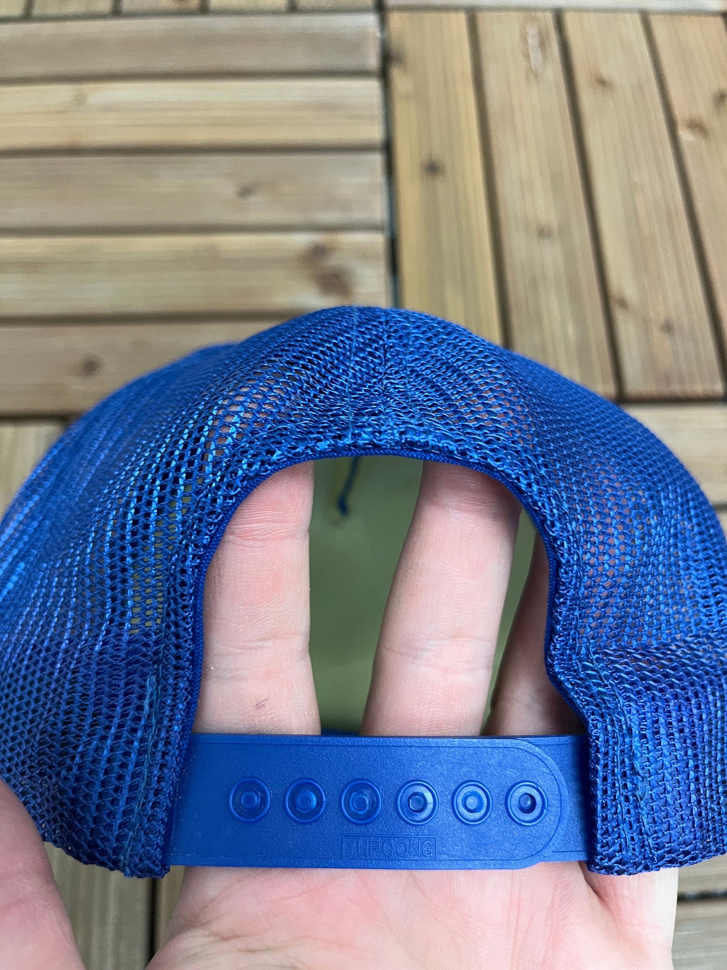 Grand Forks Blue Line Club Graphic Hat | Adjustable With Snap Back | Vintage 1990s Promotional Blue Cap |