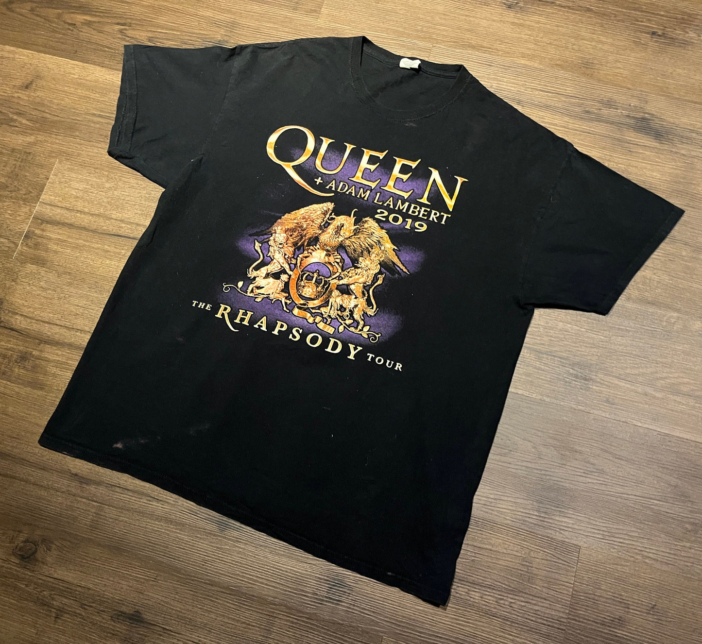 Queen The Rhapsody Tour 2019 Graphic Tee | Size X-Large | Vintage 2000s Music Rock Band Black T-Shirt | Free Shipping to USA|