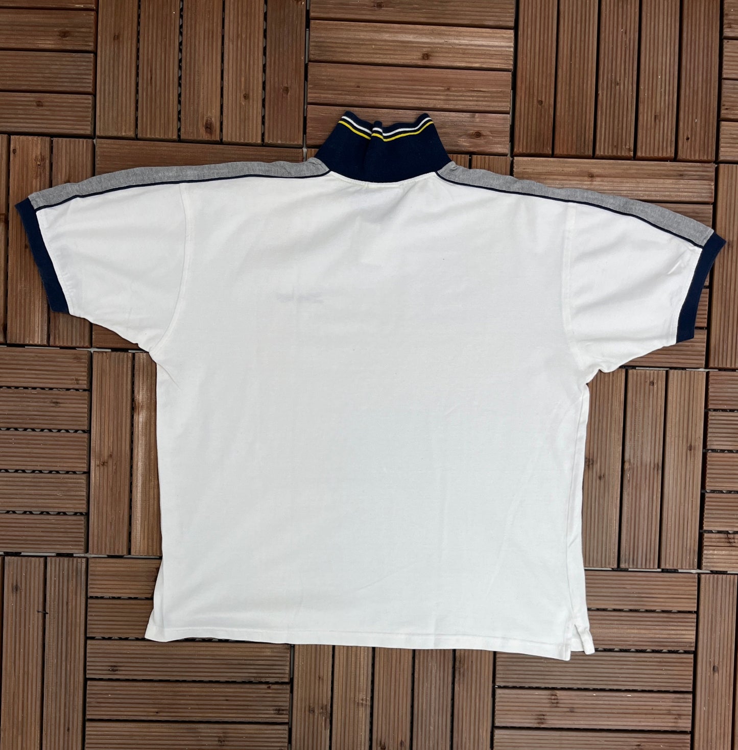 Tommy Hilfiger Athletics Embroidered Graphic T-Shirt | Size X-Large | Vintage 2000s Branded Collared White T-Shirt | Free Shipping to USA |