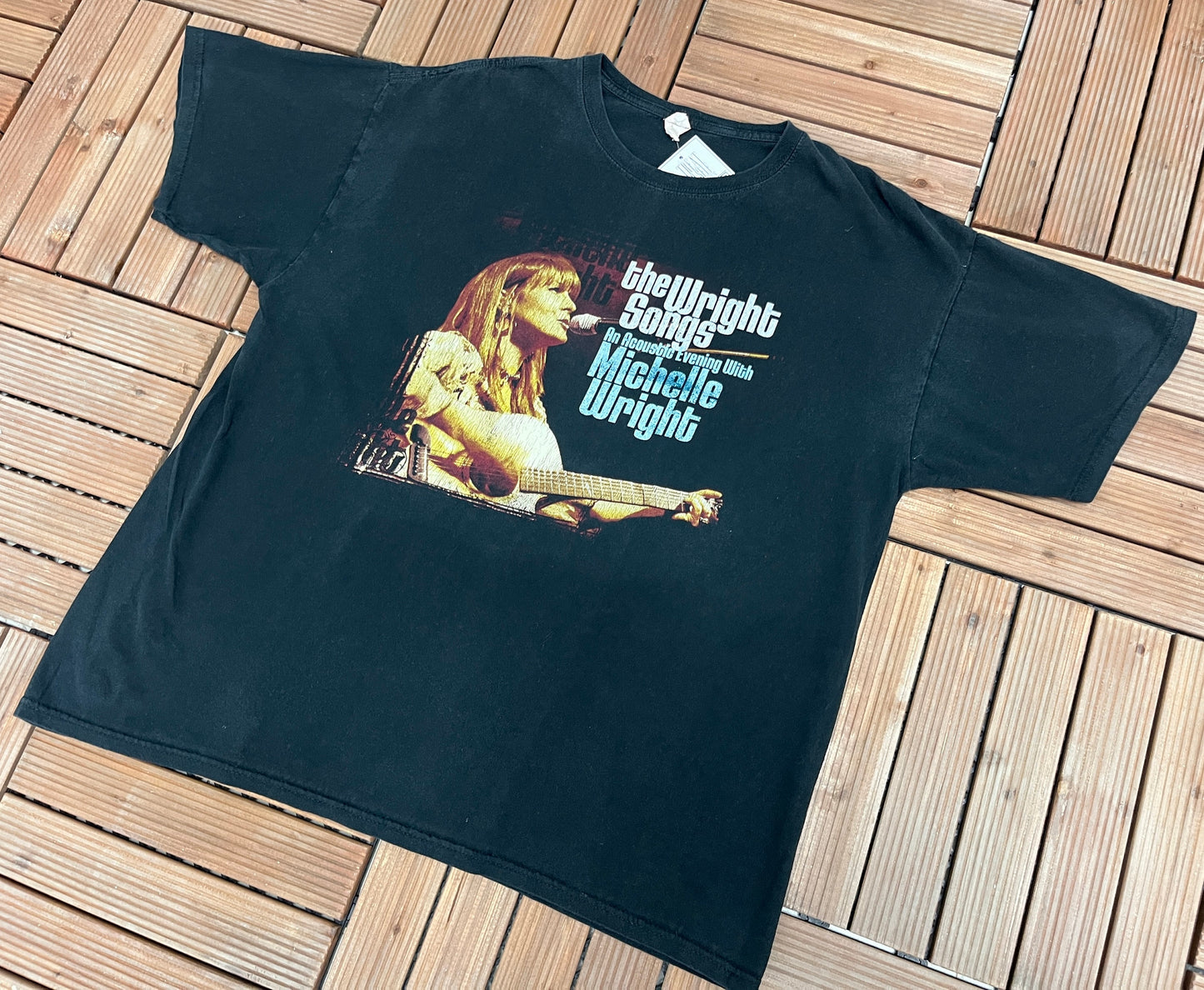 An Acoustic Evening With Michelle Wright Graphic Tee | Size X-Large | Vintage 2000s Country Music Black T-Shirt | Free Shipping to USA|
