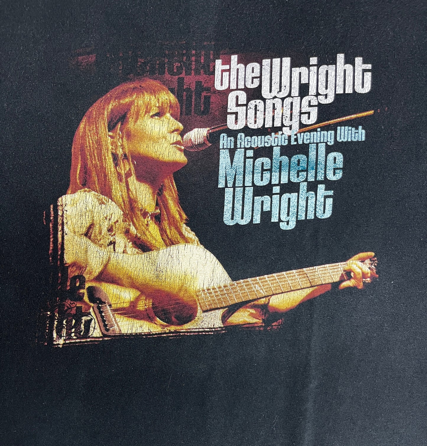 An Acoustic Evening With Michelle Wright Graphic Tee | Size X-Large | Vintage 2000s Country Music Black T-Shirt | Free Shipping to USA|