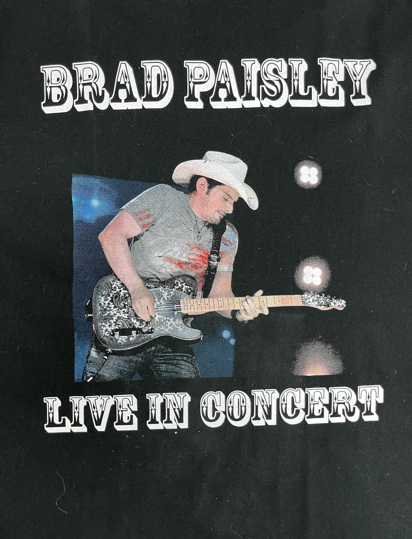 Brad Paisley American Saturday Night Tour Graphic Tee | Size X-Large | Vintage 2000s Country Music Black T-Shirt | Free Shipping to USA|