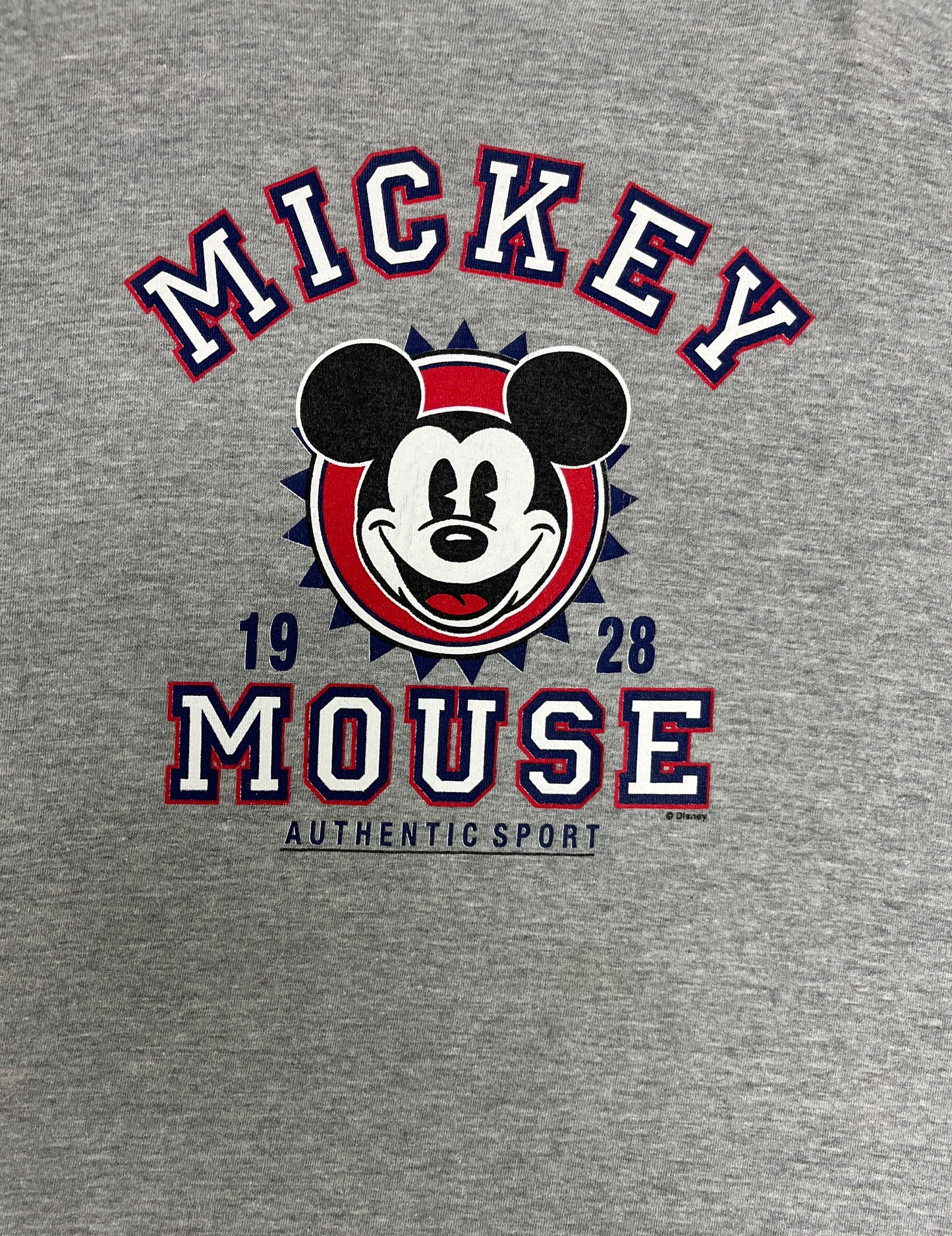 Mickey Mouse Authentic Sport Disney Graphic Tee | Size X-Large | Vintage 2000s Grey Disney Cartoon T-Shirt | Free Shipping to USA |