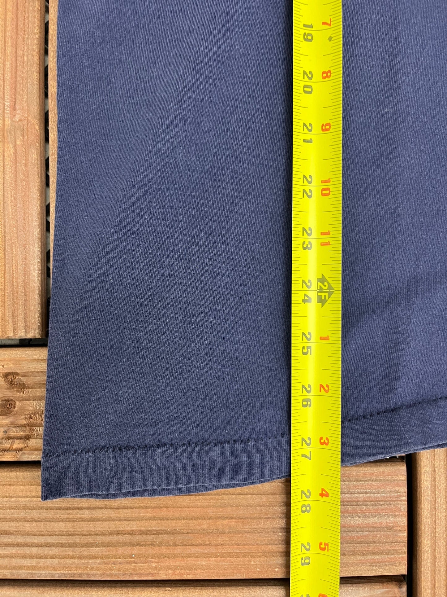 Bowling Strike Embroidered Graphic Tee | Size X-Large | Vintage 1990s Single Stitch Blue T-Shirt | Made in USA | Free Shipping to USA |