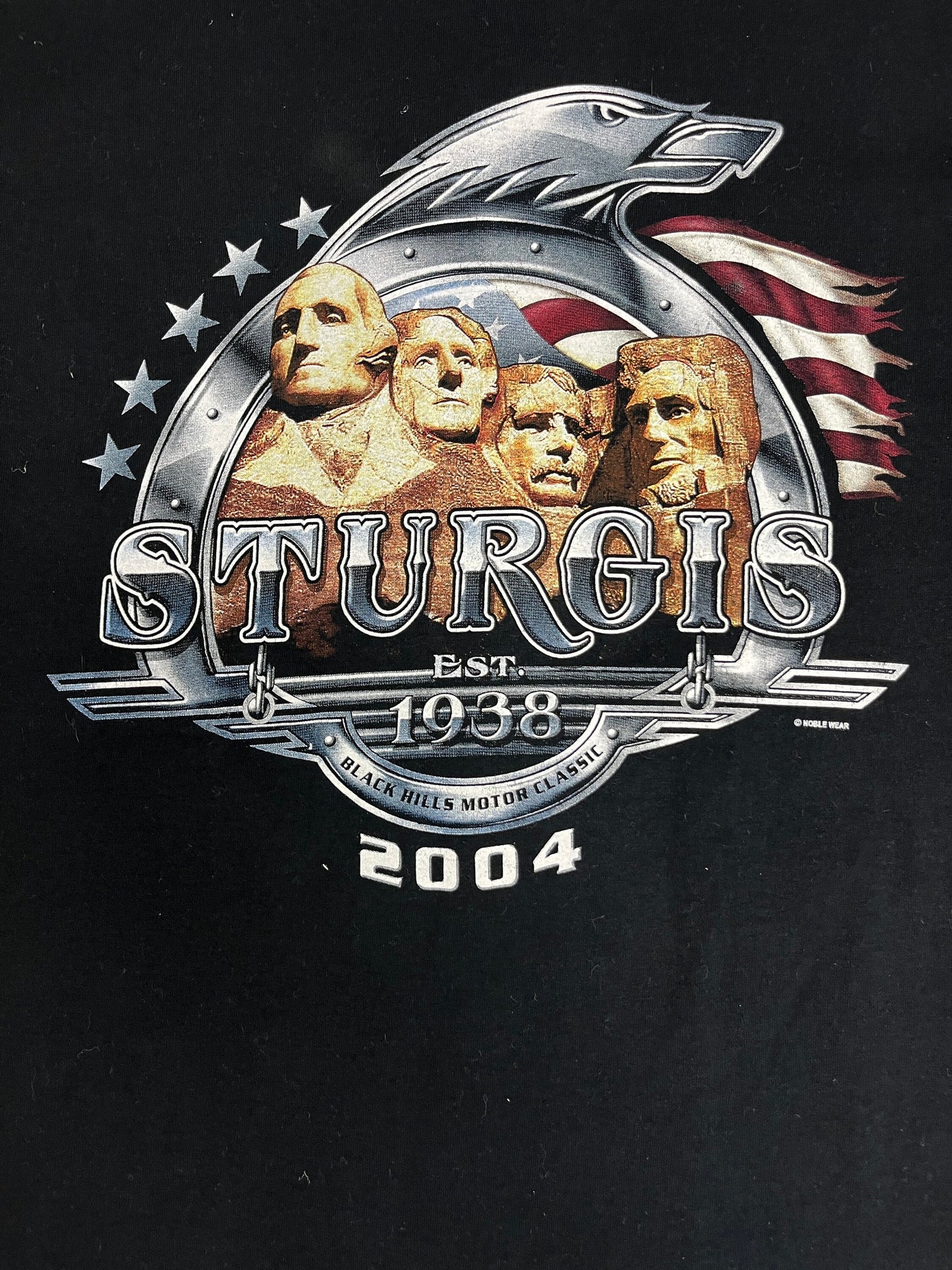 Sturgis Bike Rally Mount Rushmore Graphic Tee | Size XL | Vintage 2000s Motorcycle Biker Black T-Shirt | Sturgis, SD | Free Shipping to USA|