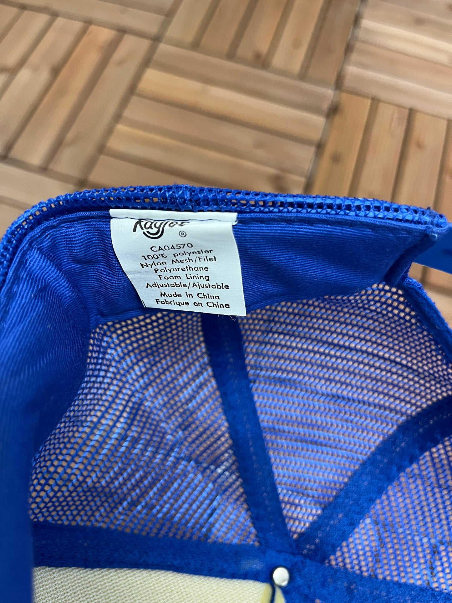 Royal Bank of Canada Graphic Hat | One Size With A Snap Back | Vintage 1990s Promotional Blue Trucker Cap |