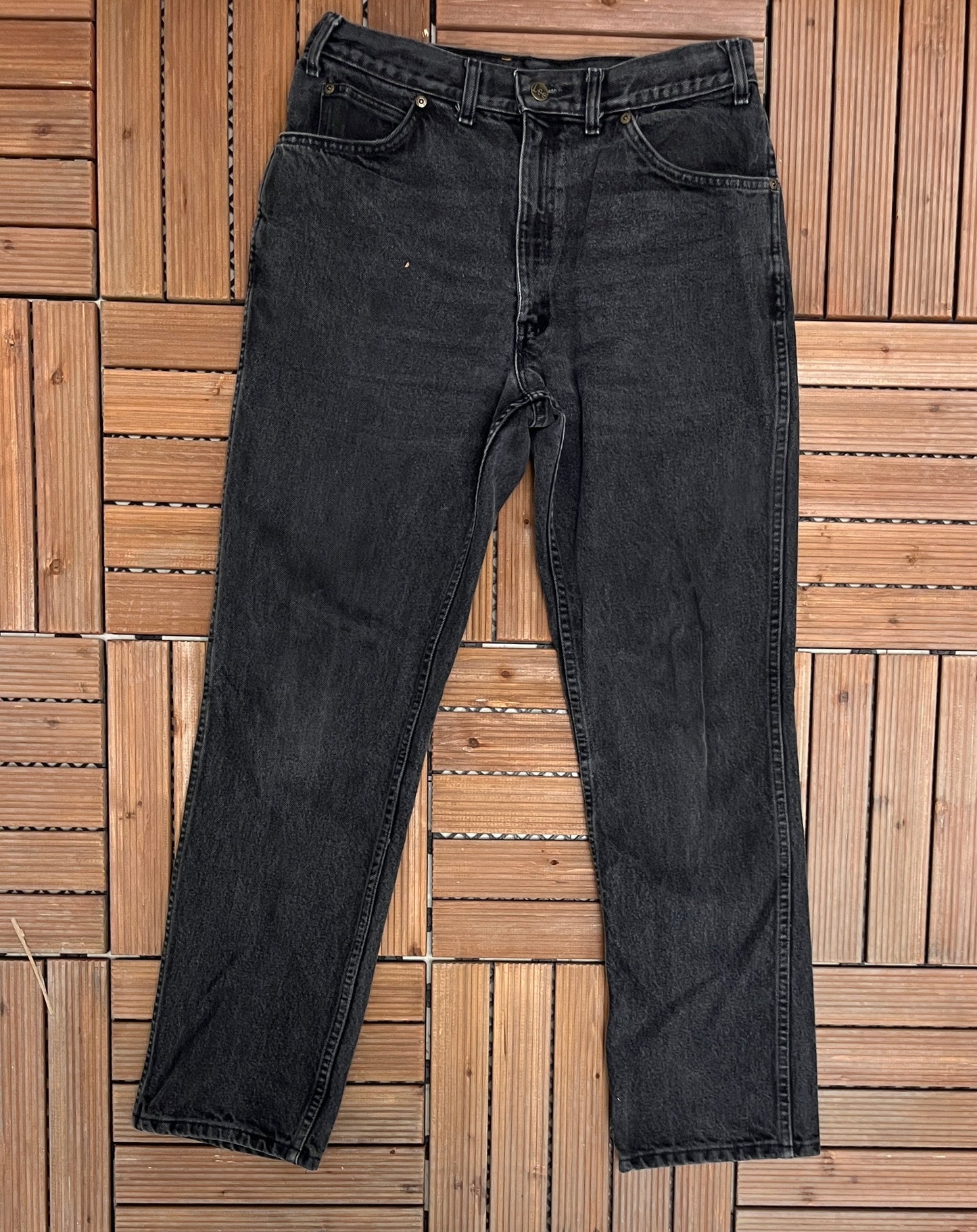 Lee Branded Straight Leg Fit Black Jeans | Size 34 x 30 | Vintage 1990s American Branded Faded Black Jeans | Free Shipping to USA |