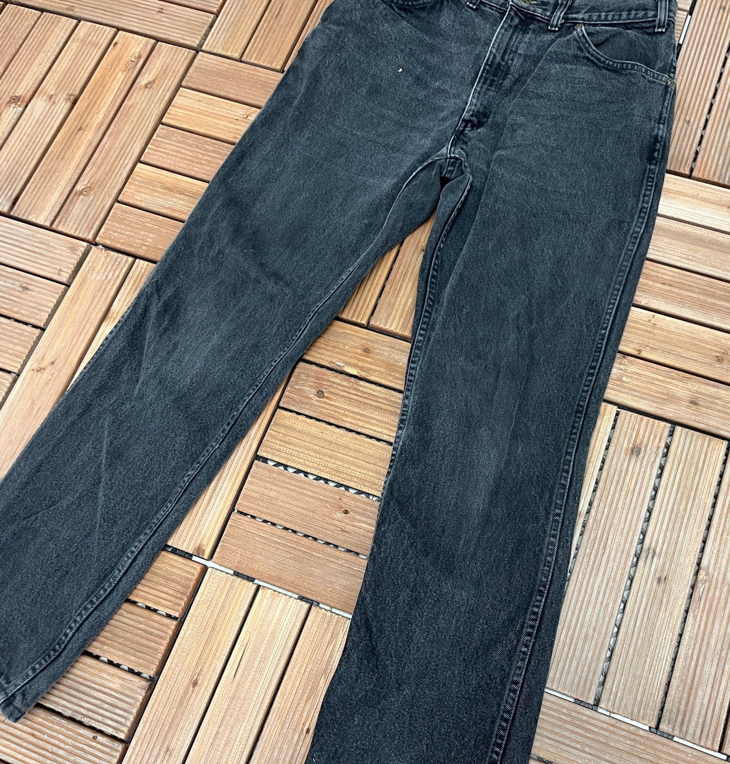 Lee Branded Straight Leg Fit Black Jeans | Size 34 x 30 | Vintage 1990s American Branded Faded Black Jeans | Free Shipping to USA |