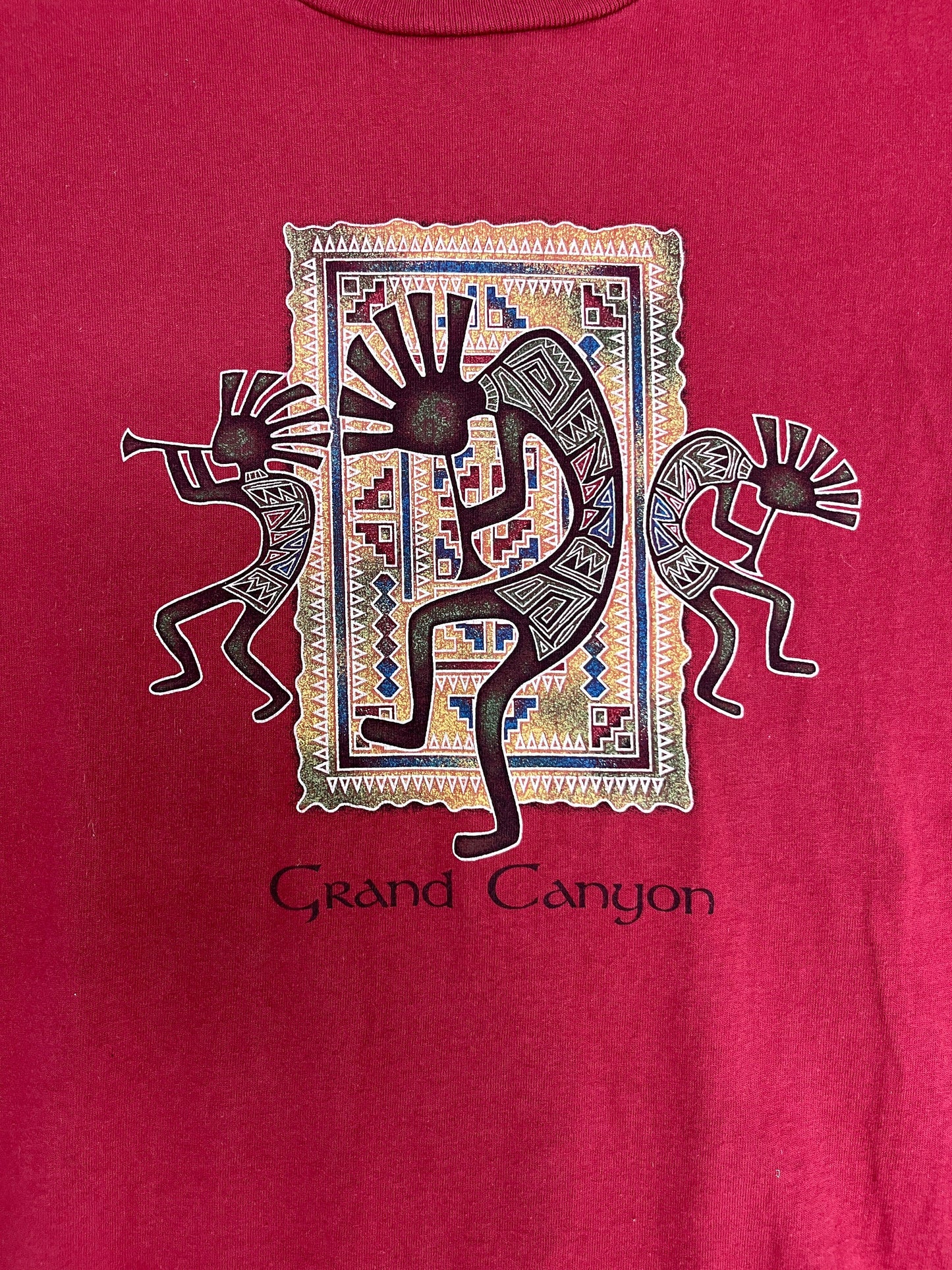 Grand Canyon, Arizona Abstract Graphic Tee | Size Medium | Vintage 1990s Promotional Tourist Red T-Shirt | Free Shipping to USA |