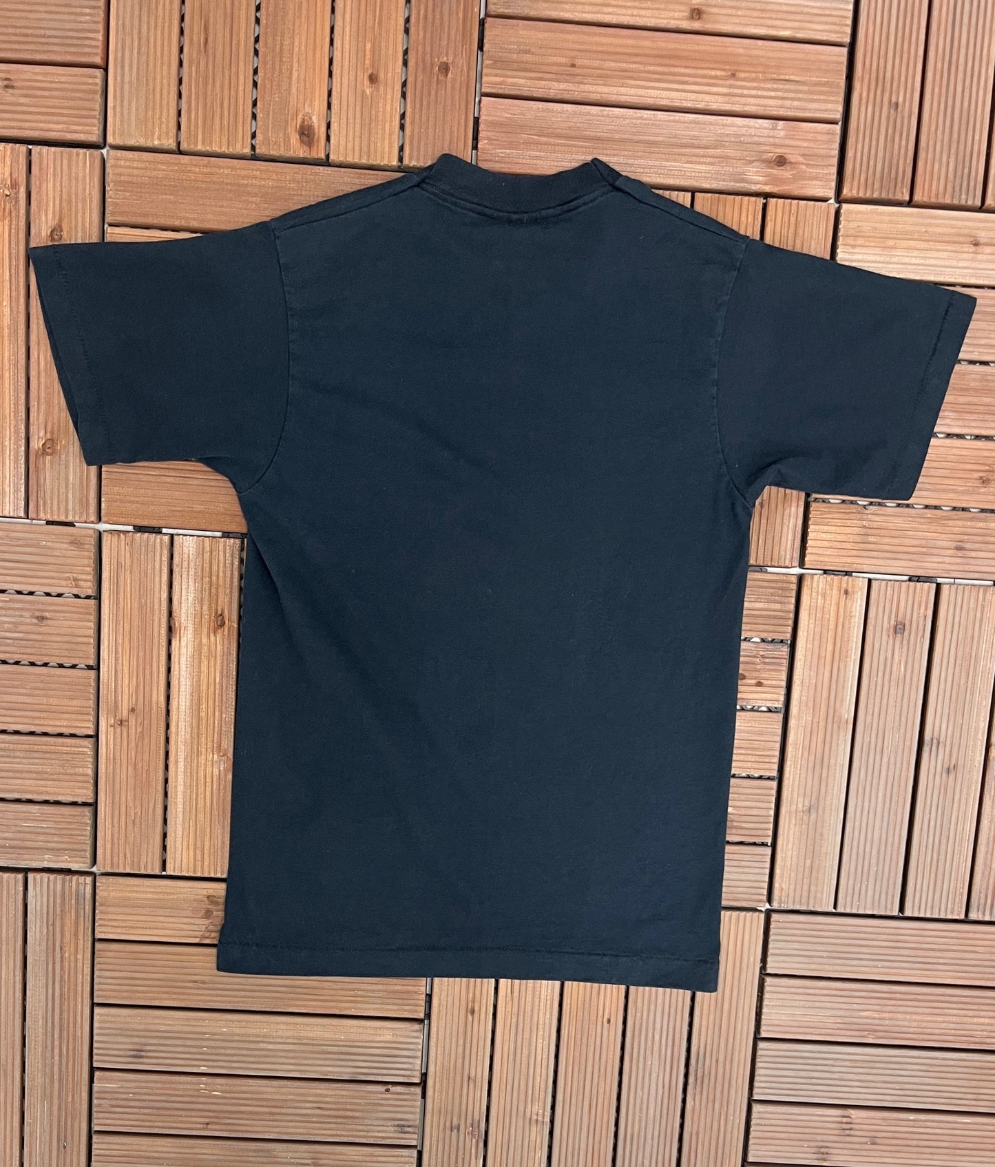 Quincaillerie Pro Graphic Tee | Size Medium | Vintage 1990s Single Stitch Promotional Blue T-Shirt |