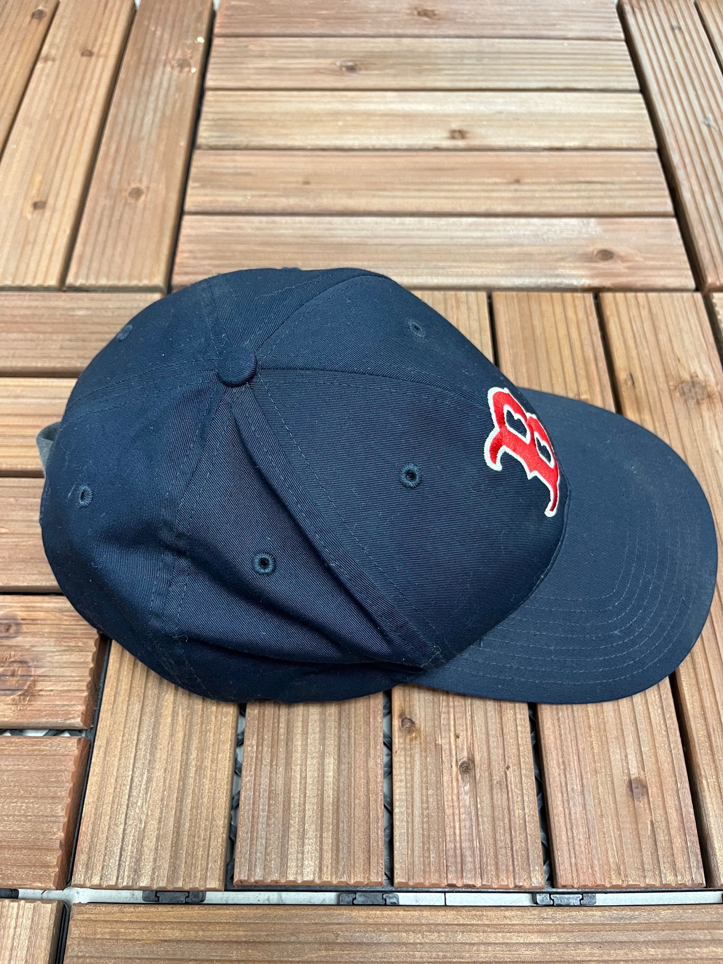Boston Red Sox Embroidered Hat | Adjustable With Snap Back | Vintage Early 2000s MLB Baseball Blue Cap |