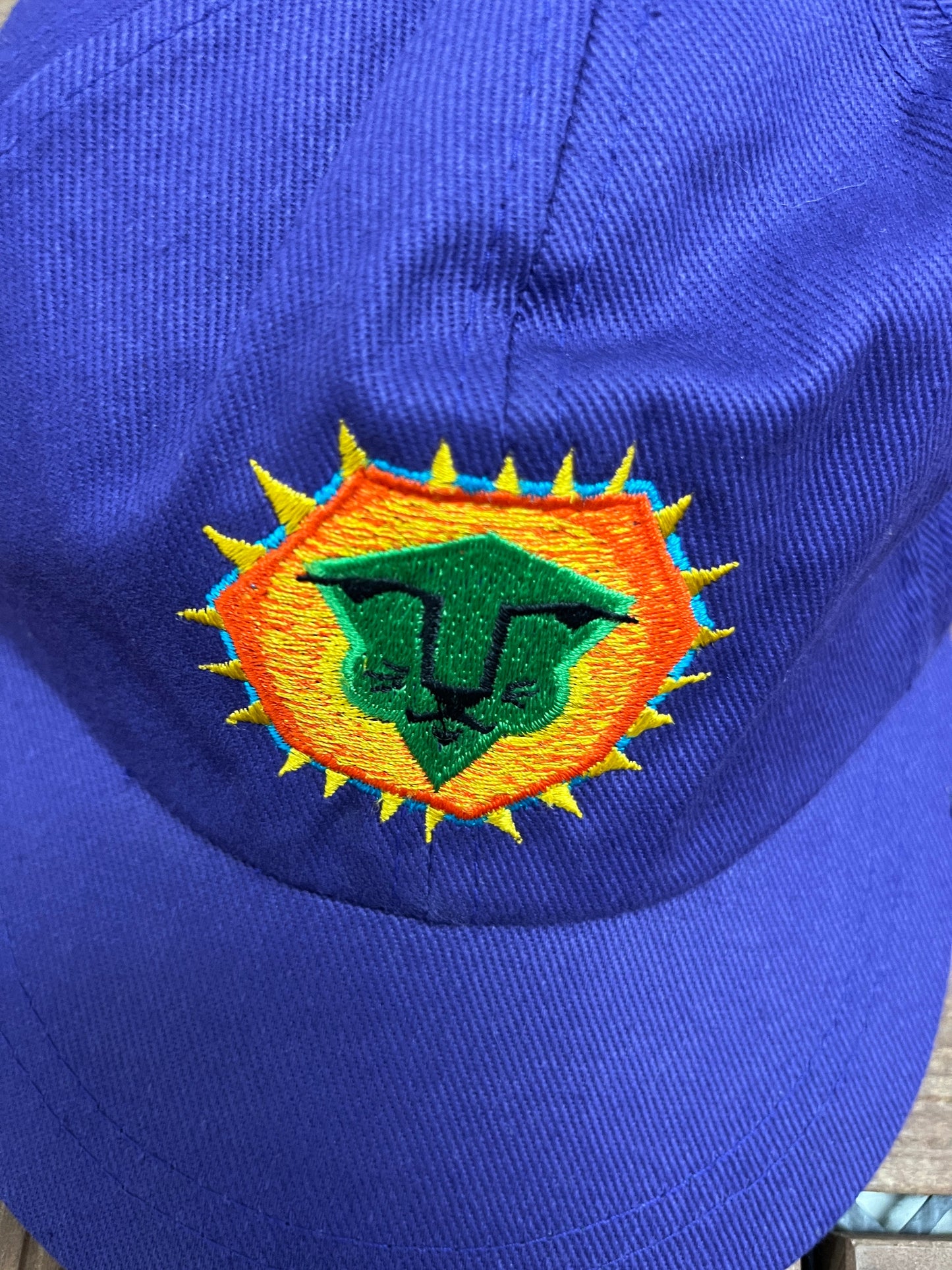 YPT Embroidered Graphic Hat | Adjustable With Leather Metal Clasp | Vintage 1990s Promotional Purple Cap |